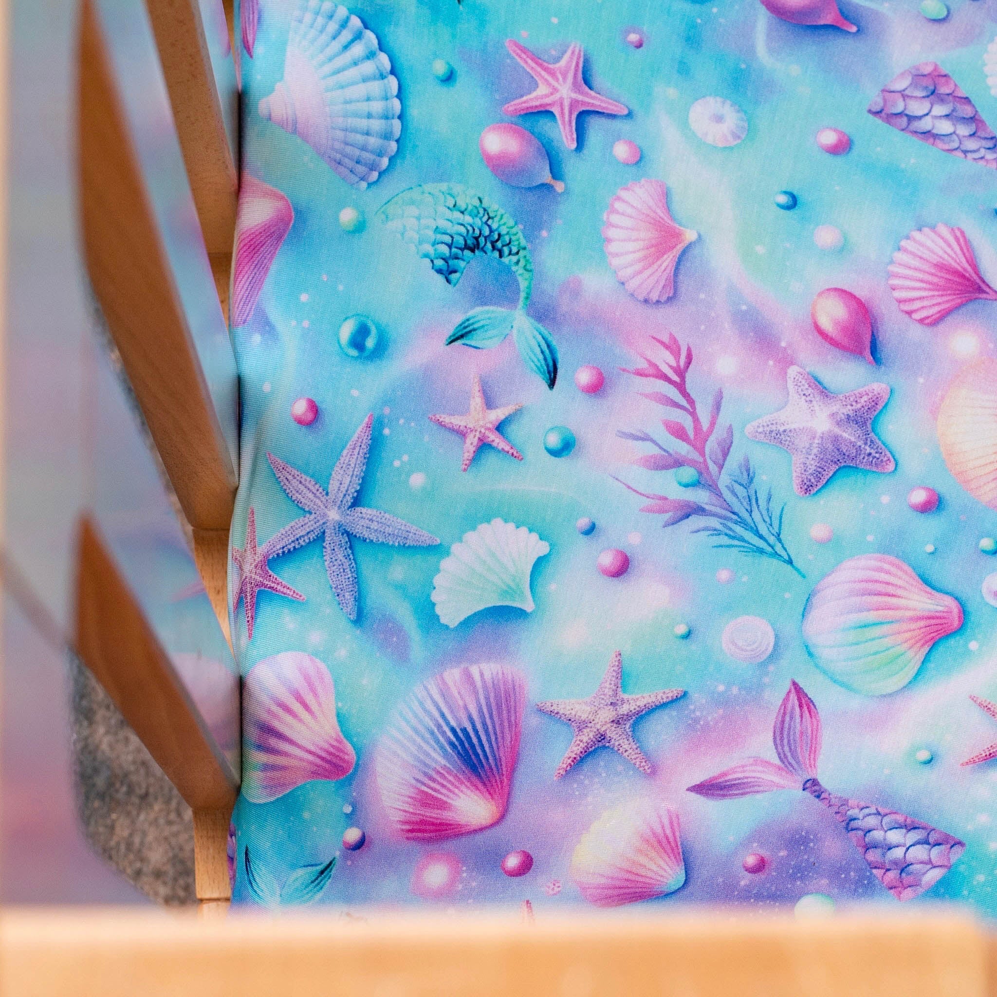 Magical Mermaid Shells | Bamboo Crib Sheet