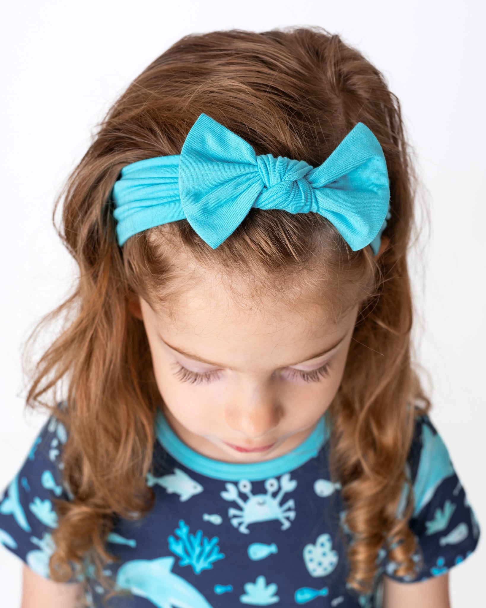 Ocean Blue | Bamboo Headband Bow