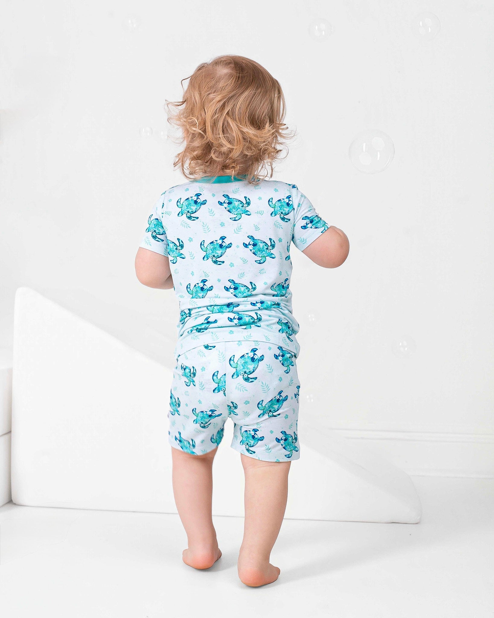 Sea Turtles | Two-piece Bamboo Short Sleeve Toddler & Kids Set