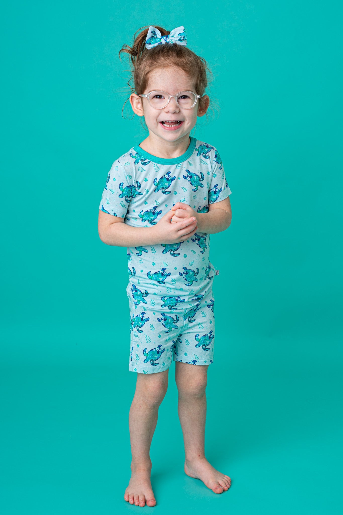 Sea Turtles | Two-piece Bamboo Short Sleeve Toddler & Kids Set