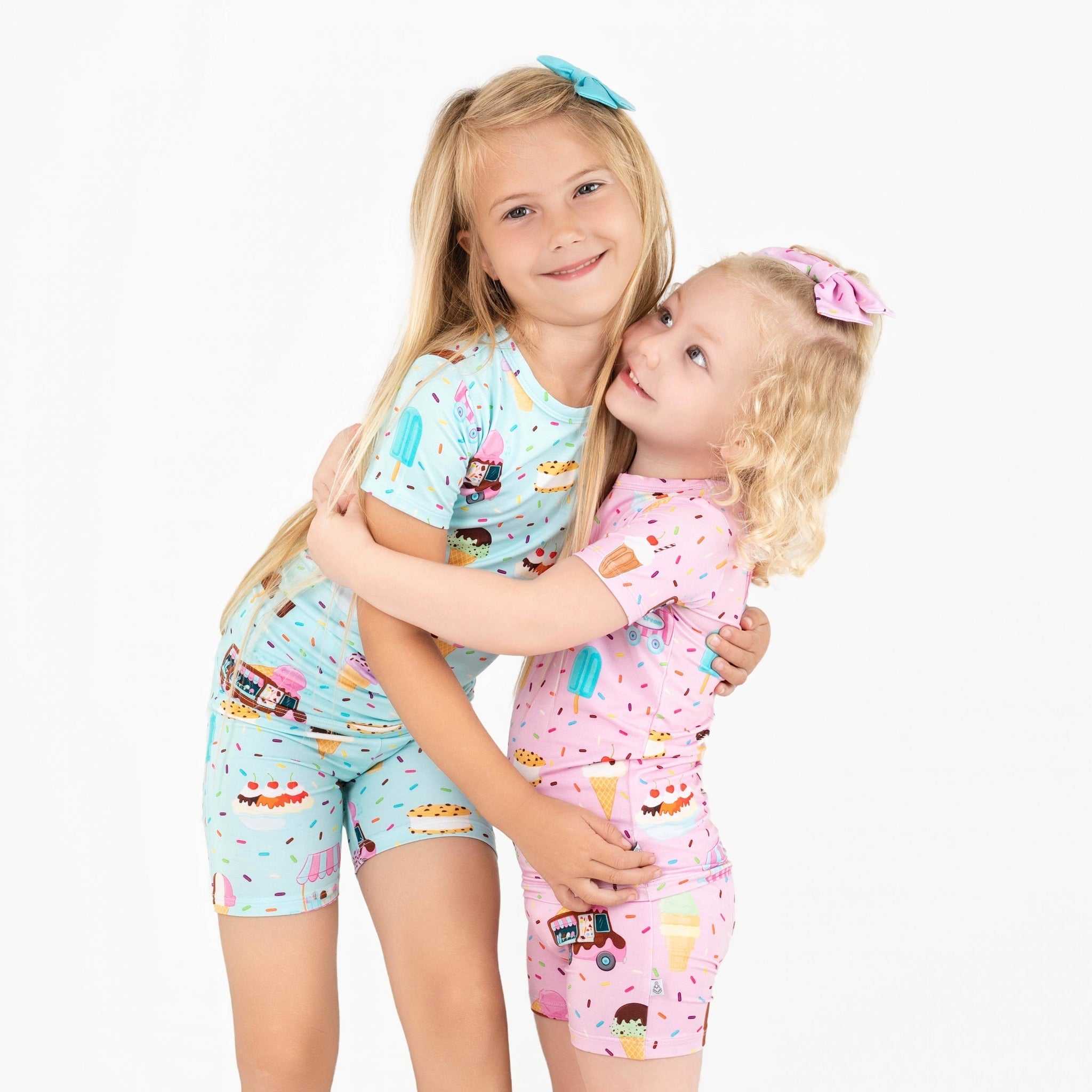 Cotton Candy Ice Cream | Two-piece Bamboo Short Sleeve Toddler & Kids Set