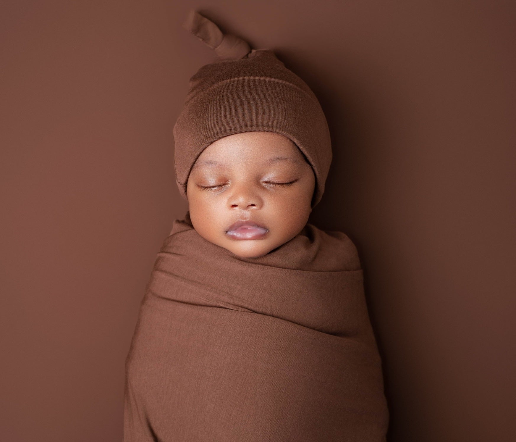 Chocolate | Bamboo Newborn Baby Knotted Hat