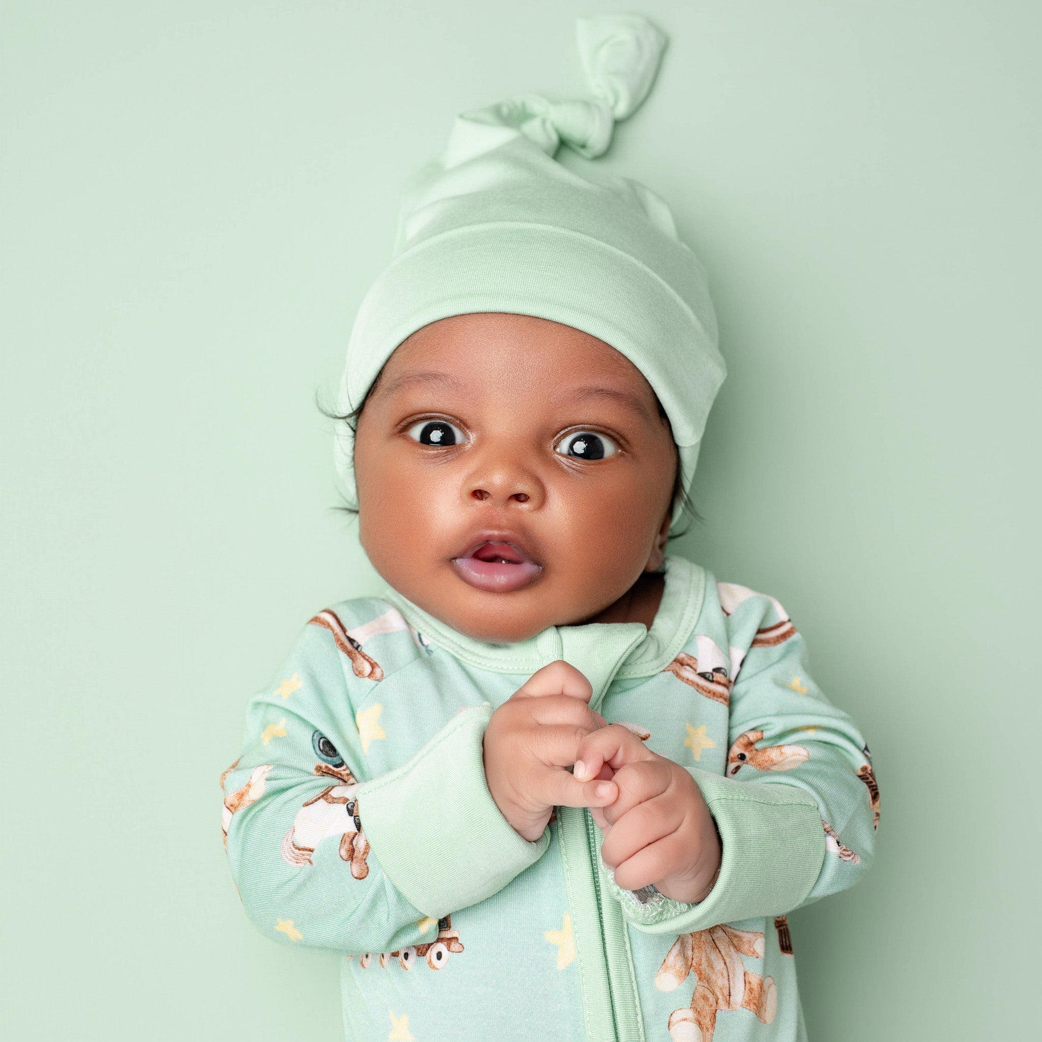 Jade | Bamboo Newborn Baby Knotted Hat