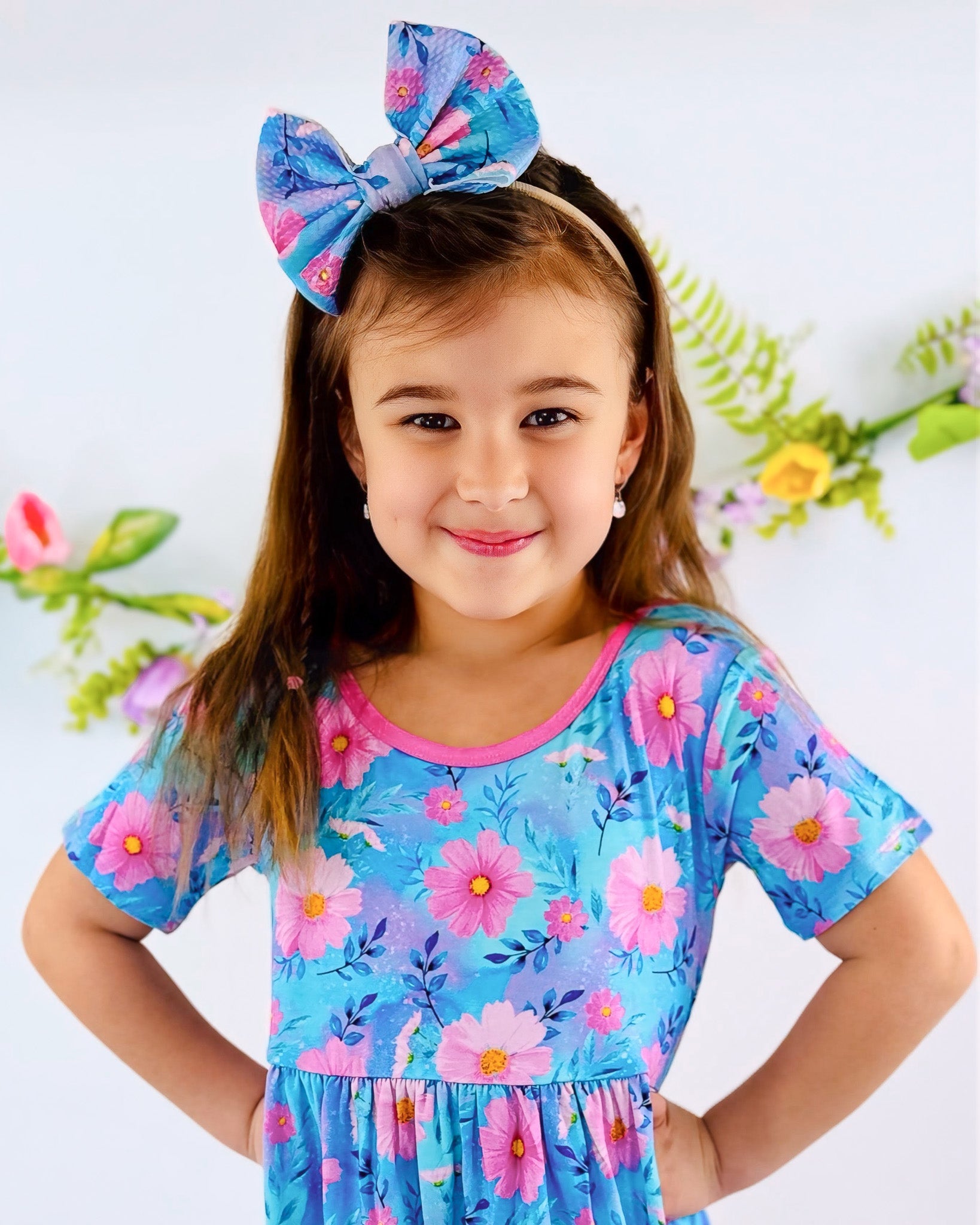 Dreamy Cosmos | Toddler Girl Nylon Bow
