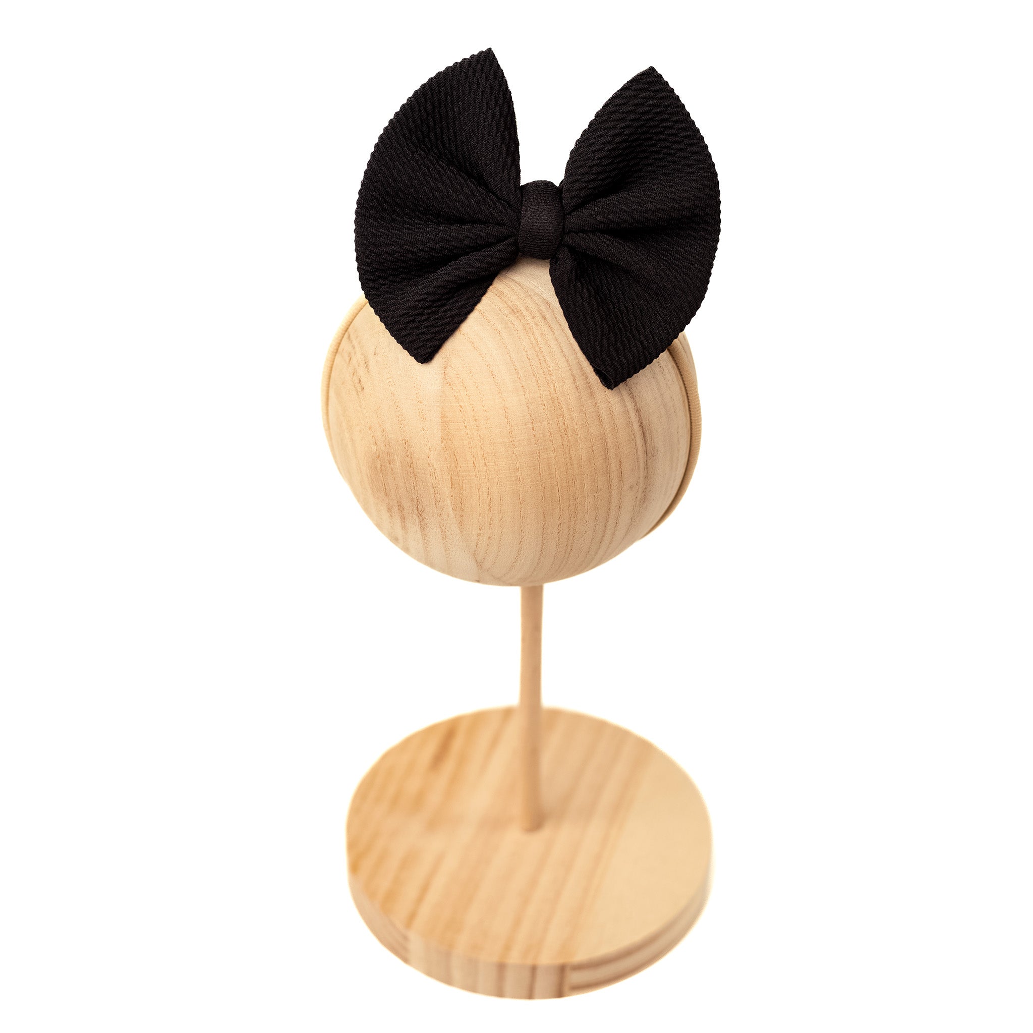 Black | Toddler Girl Nylon Bow