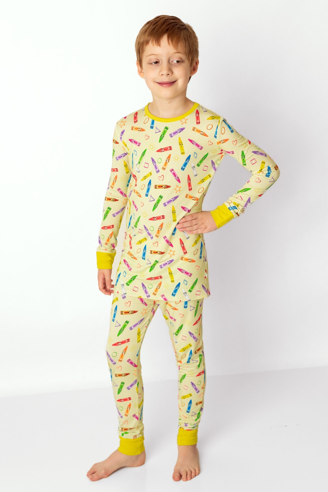 Crayon Crew | Two-piece Bamboo Long Sleeve Toddler & Kids Pajamas