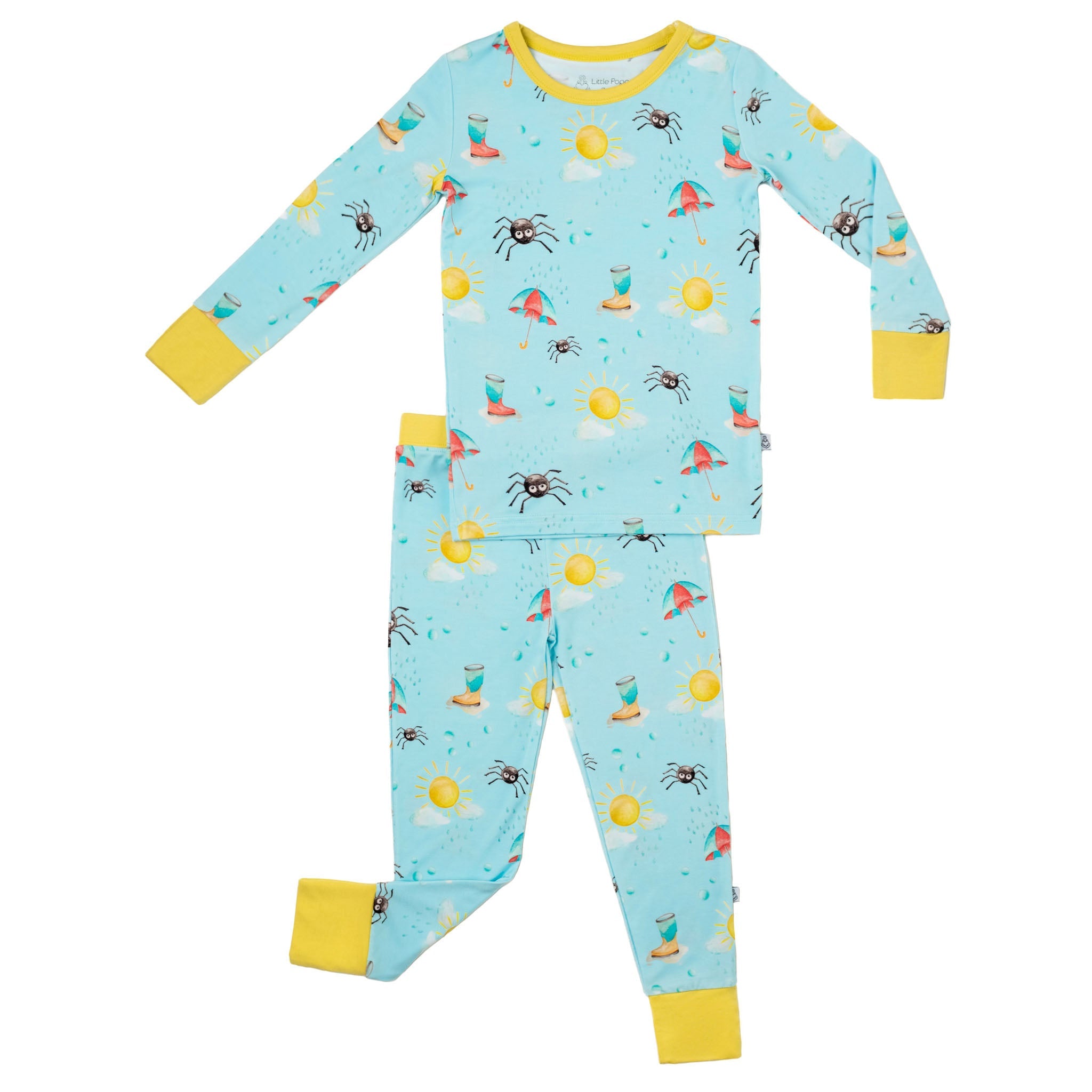 Spring Showers | Two-piece Bamboo Long Sleeve Toddler & Kids Pajamas