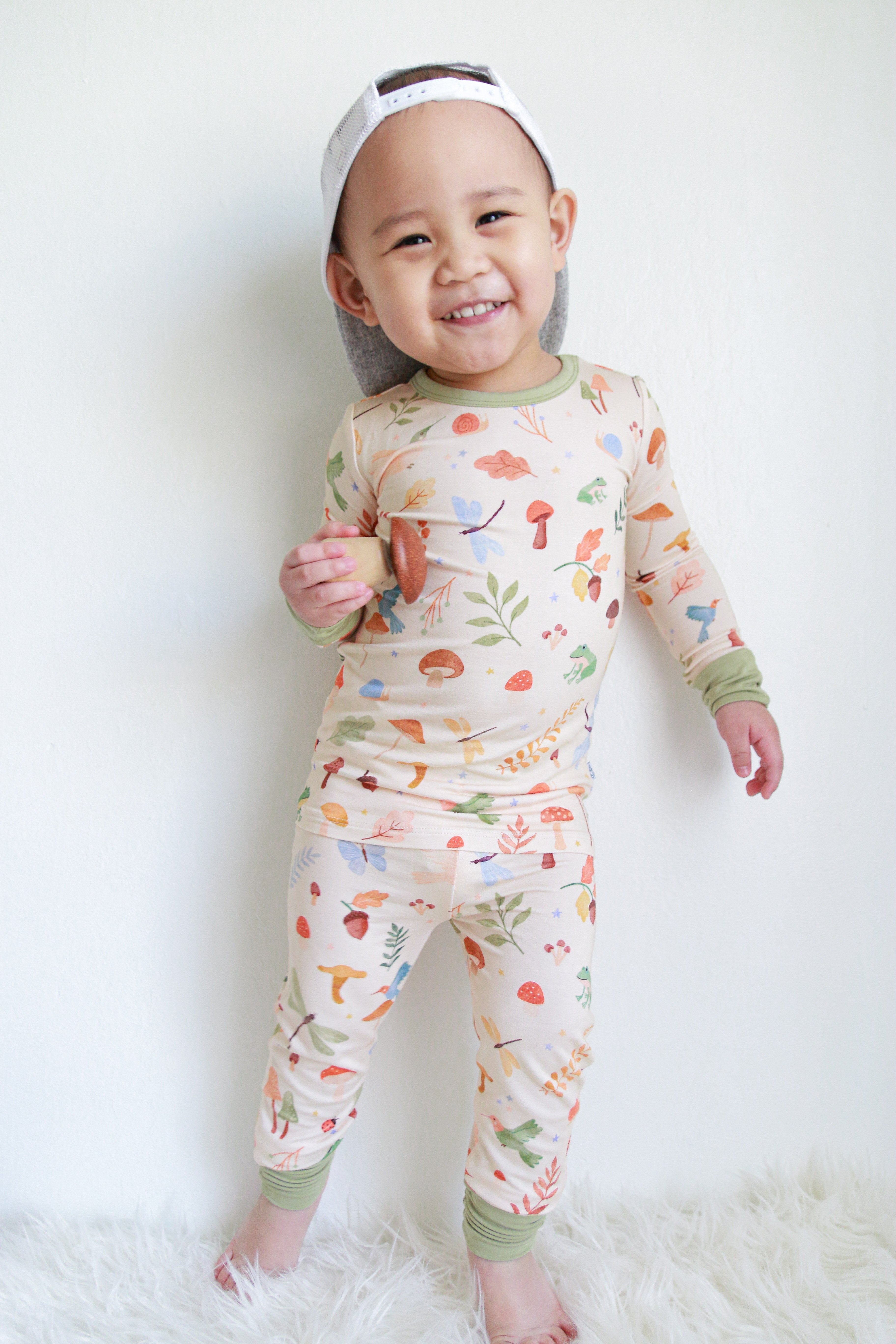 Whimsical Woodland | Two-piece Bamboo Long Sleeve Toddler & Kids Pajamas