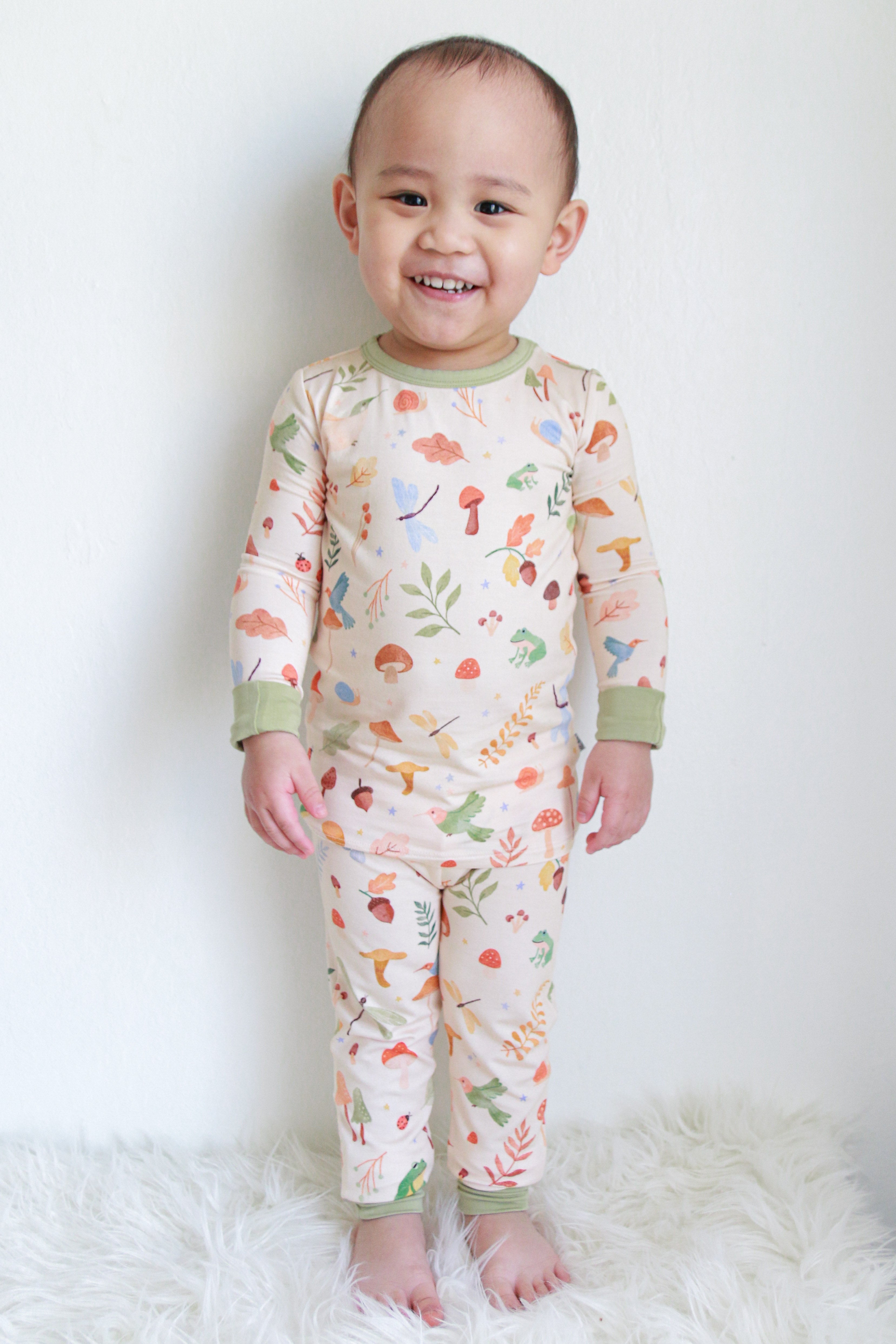 Whimsical Woodland | Two-piece Bamboo Long Sleeve Toddler & Kids Pajamas
