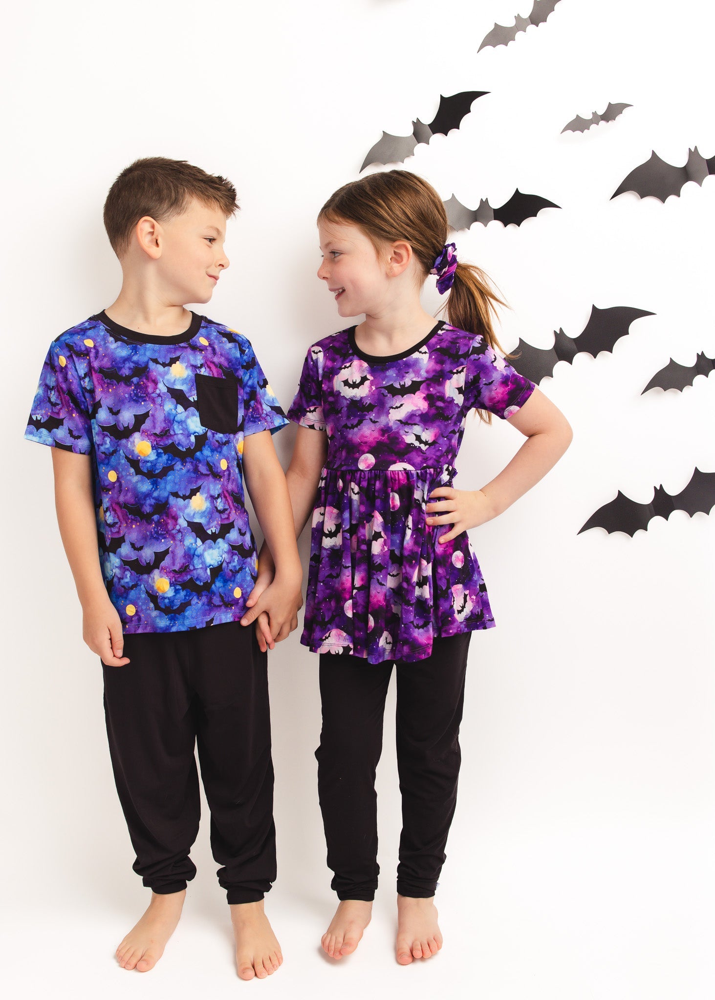 Halloween | Twilight Bats | Bamboo Scrunchie