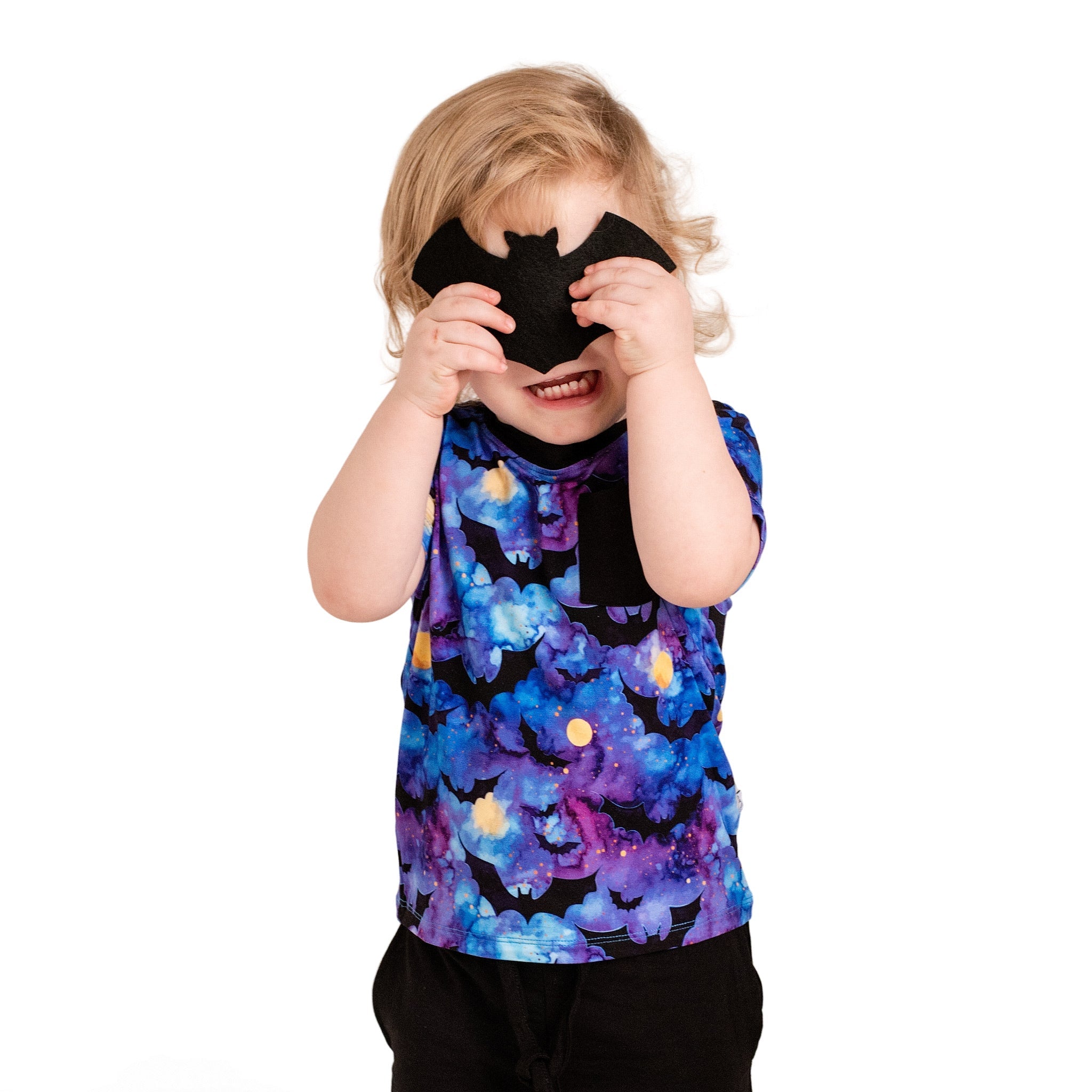 Halloween | Midnight Bats | Bamboo Toddler & Kids Pocket Tee & Jogger Pants Set