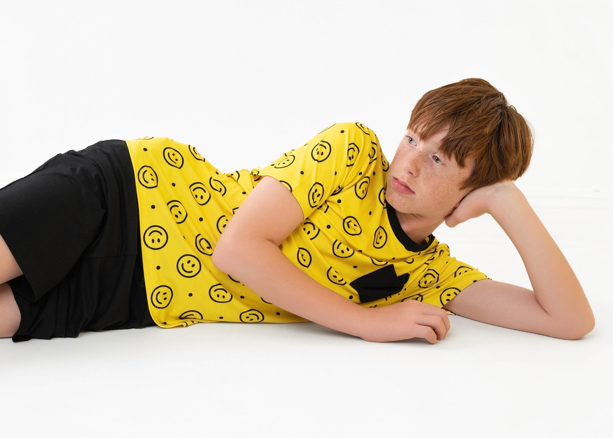 Happy Smiles | Bamboo Toddler & Kids Pocket Tee & Shorts Set