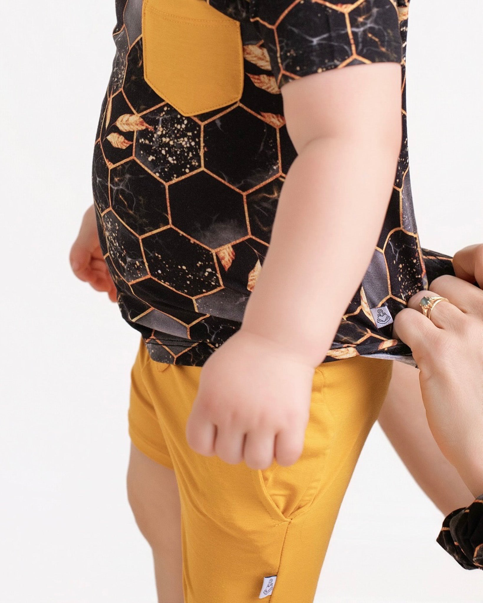 Midnight Honey | Bamboo Toddler & Kids Pocket Tee & Shorts Set