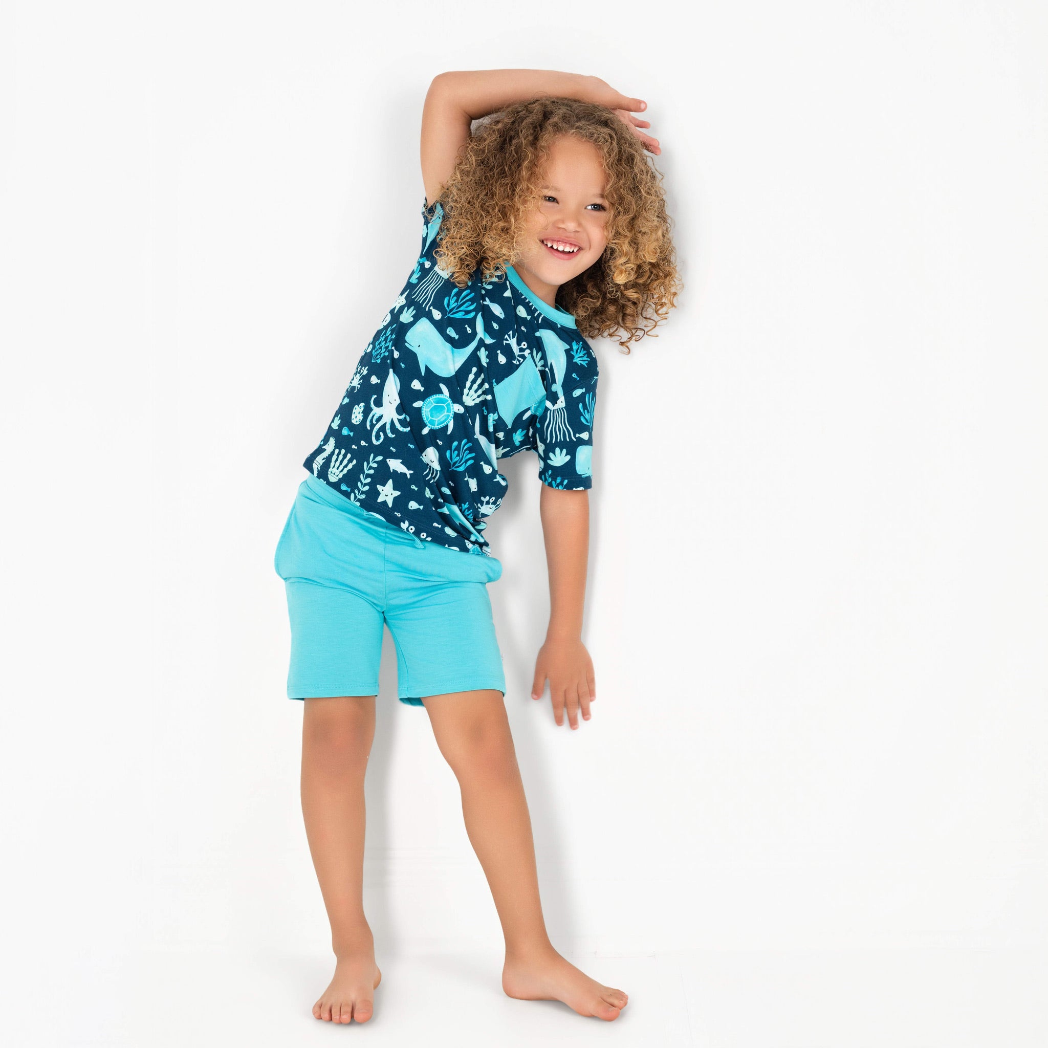 Ocean Pals | Bamboo Toddler & Kids Pocket Tee & Shorts Set