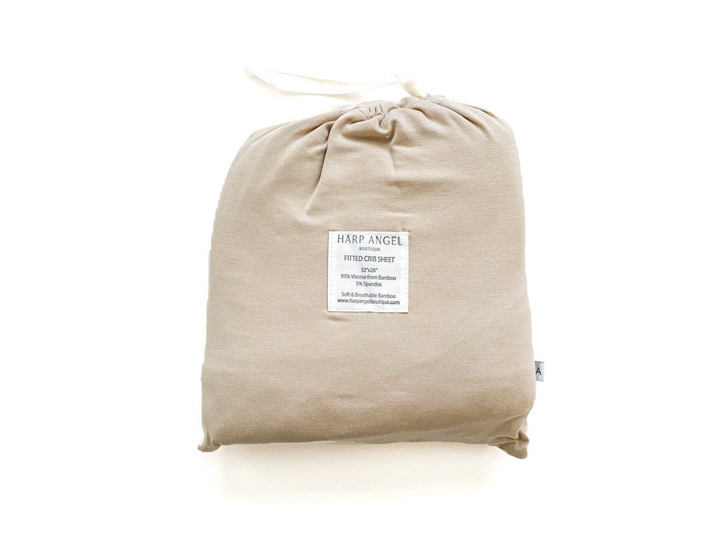 Bamboo Crib Sheet - Tan