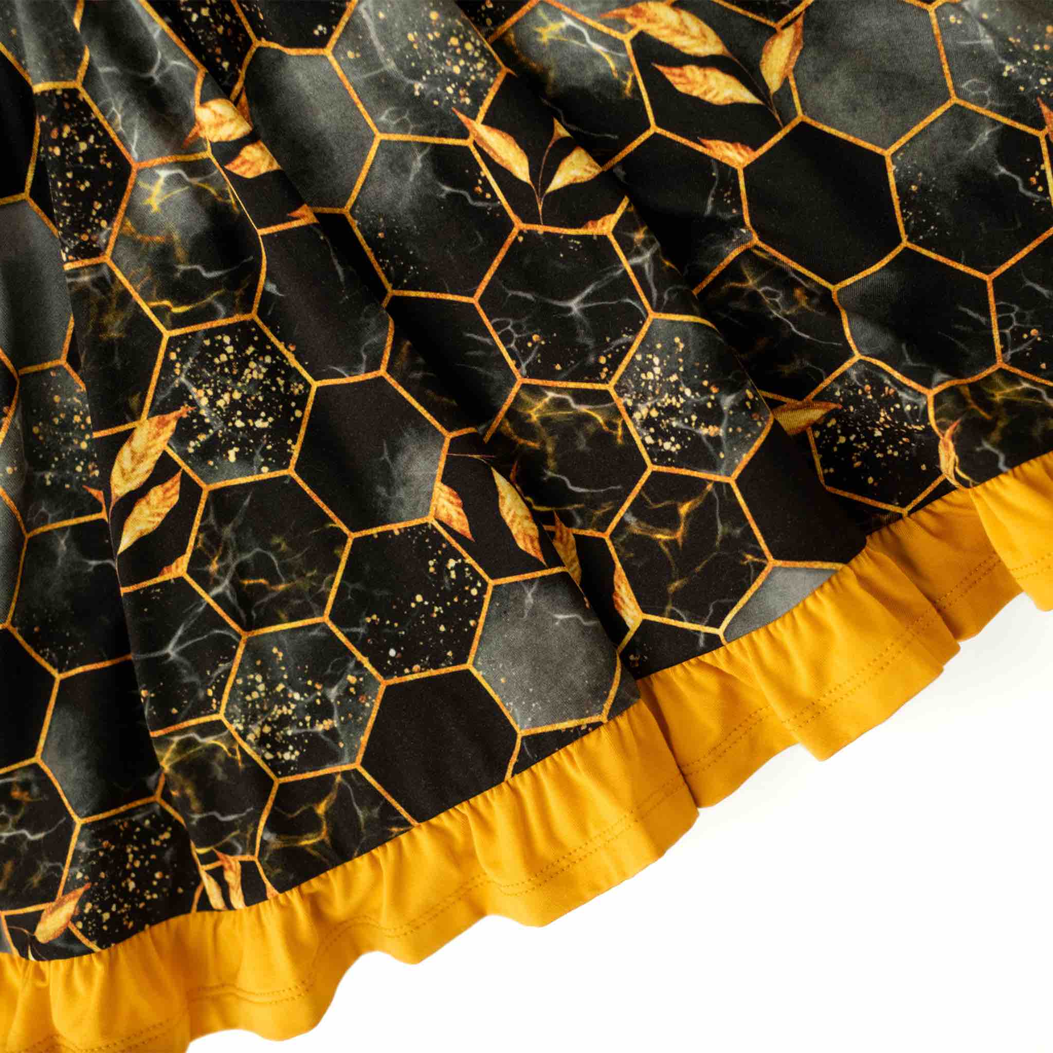 Midnight Honey | Toddler & Girls Bamboo Ruffle Twirl Dress