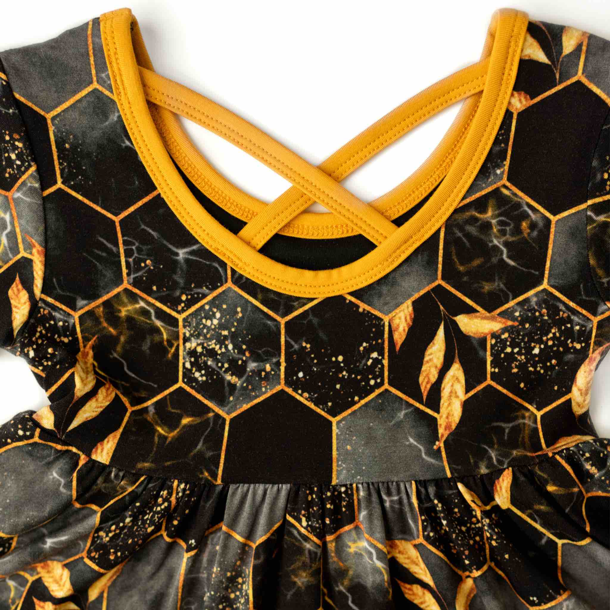 Midnight Honey | Toddler & Girls Bamboo Ruffle Twirl Dress