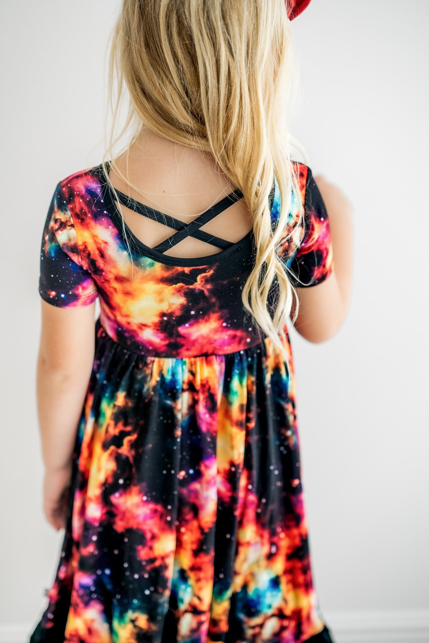 Cosmic Nebula | Toddler & Girls Bamboo Ruffle Twirl Dress