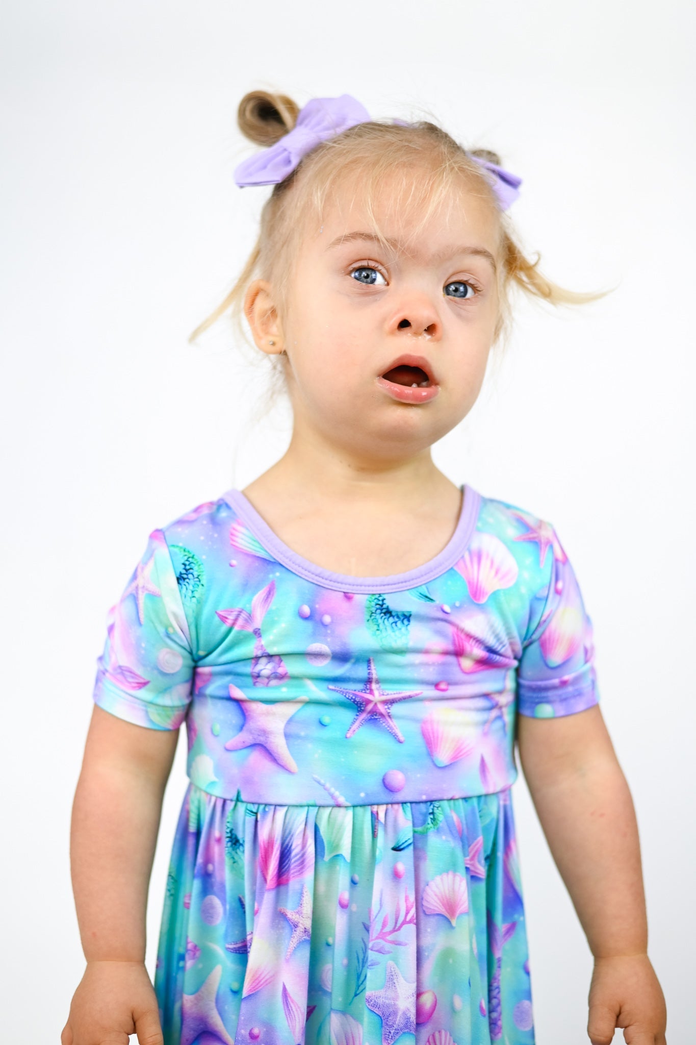 Magical Mermaid Shells | Toddler & Girls Bamboo Ruffle Twirl Dress & Shorts