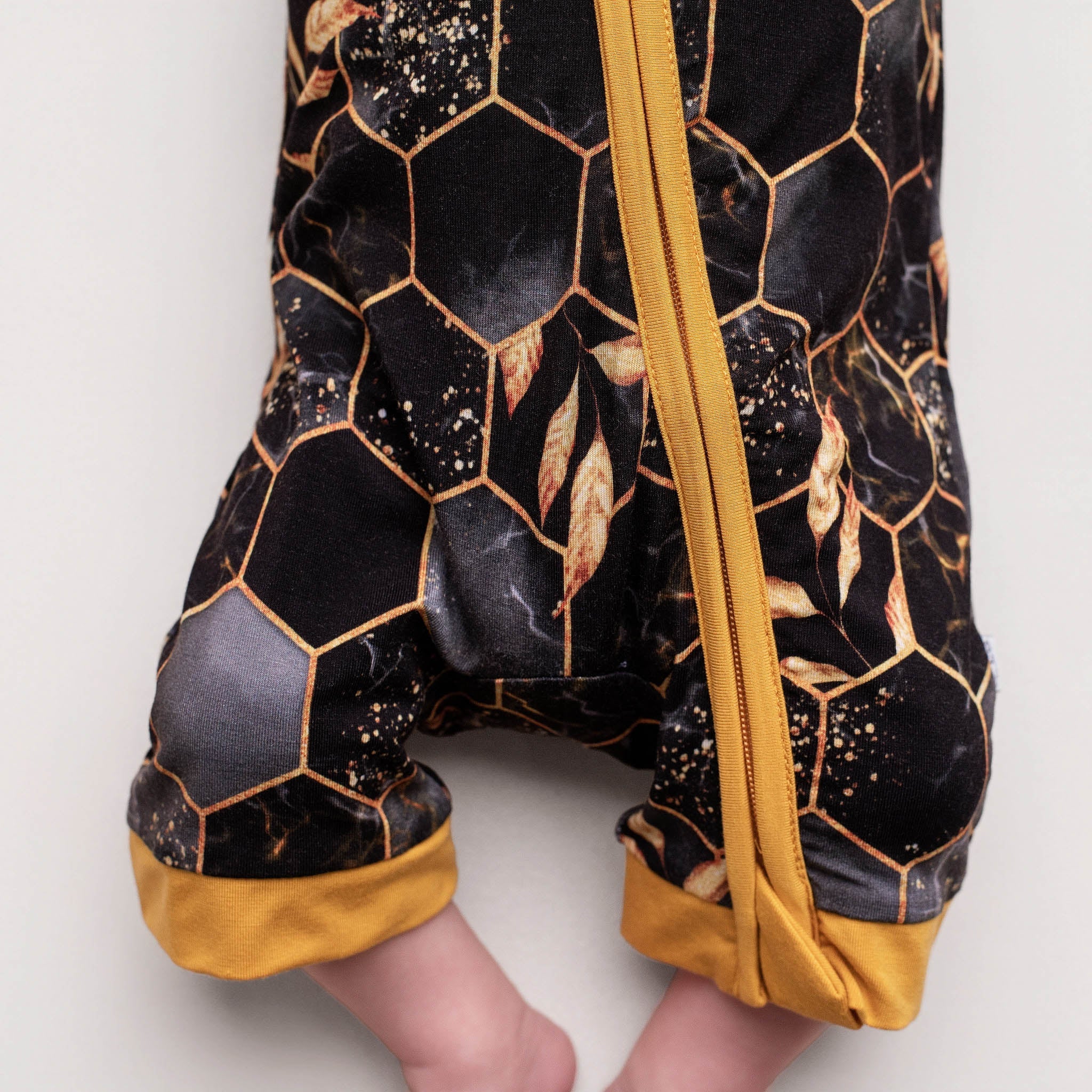 Midnight Honey | Bamboo Shorty Zipper Romper - Baby, Infant & Toddler