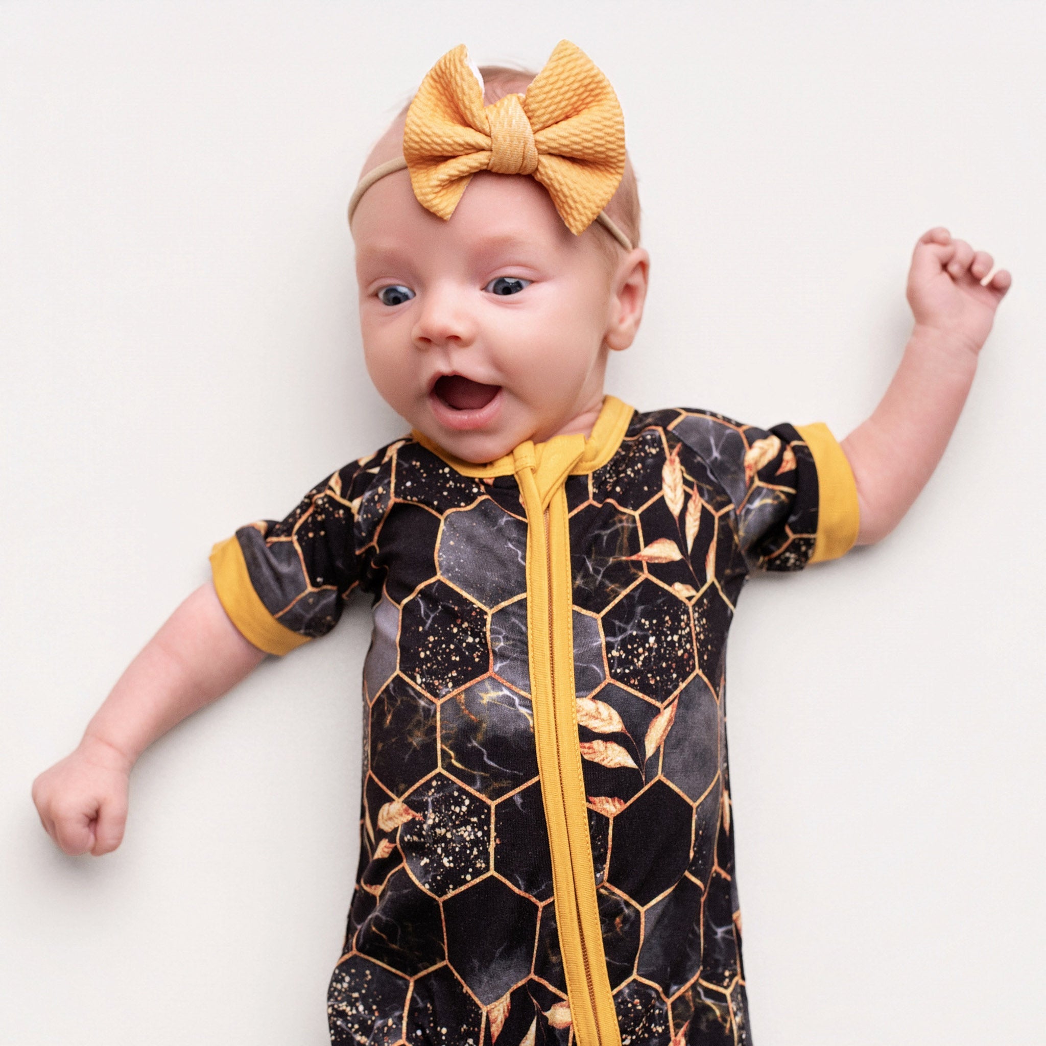 Midnight Honey | Bamboo Shorty Zipper Romper - Baby, Infant & Toddler