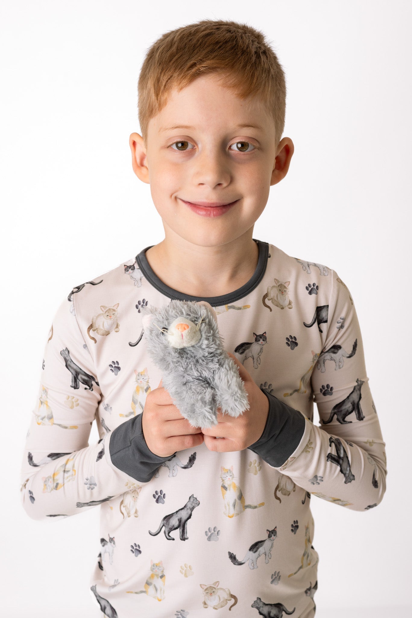 Cats & Paws | Two-piece Bamboo Long Sleeve Toddler & Kids Pajamas