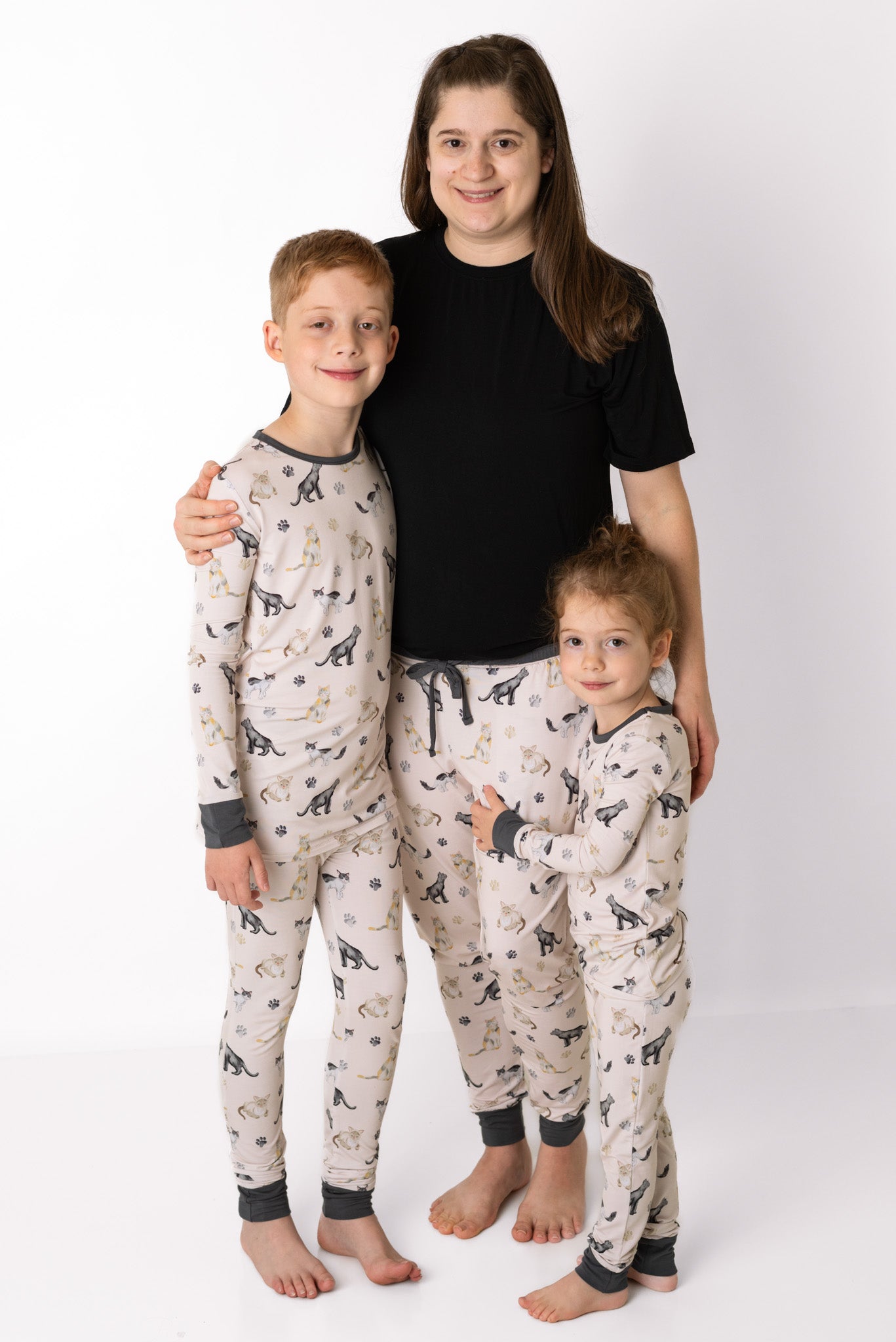 Cats & Paws | Two-piece Bamboo Long Sleeve Toddler & Kids Pajamas