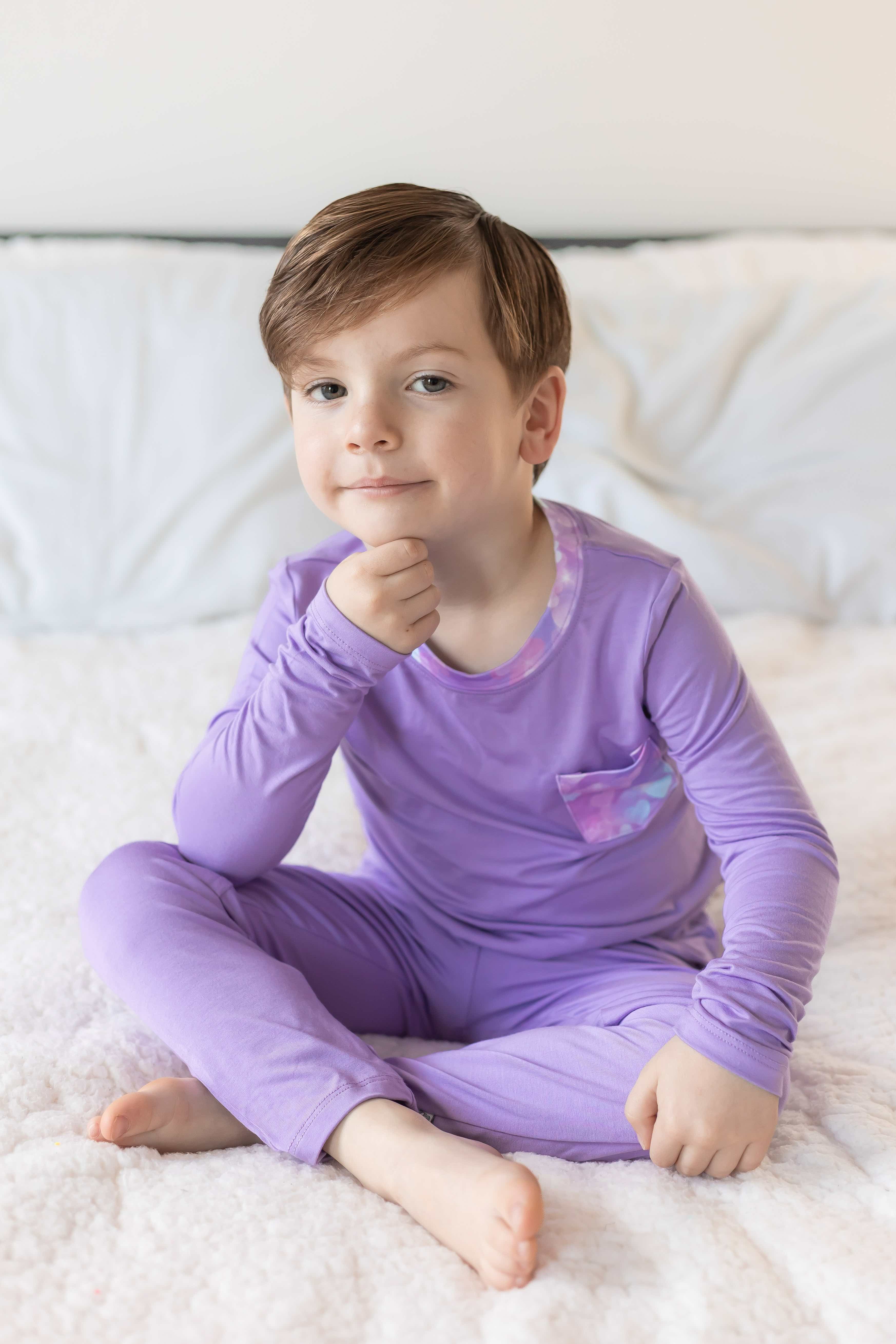Purple | Bamboo Toddler & Kids Pocket T-shirt