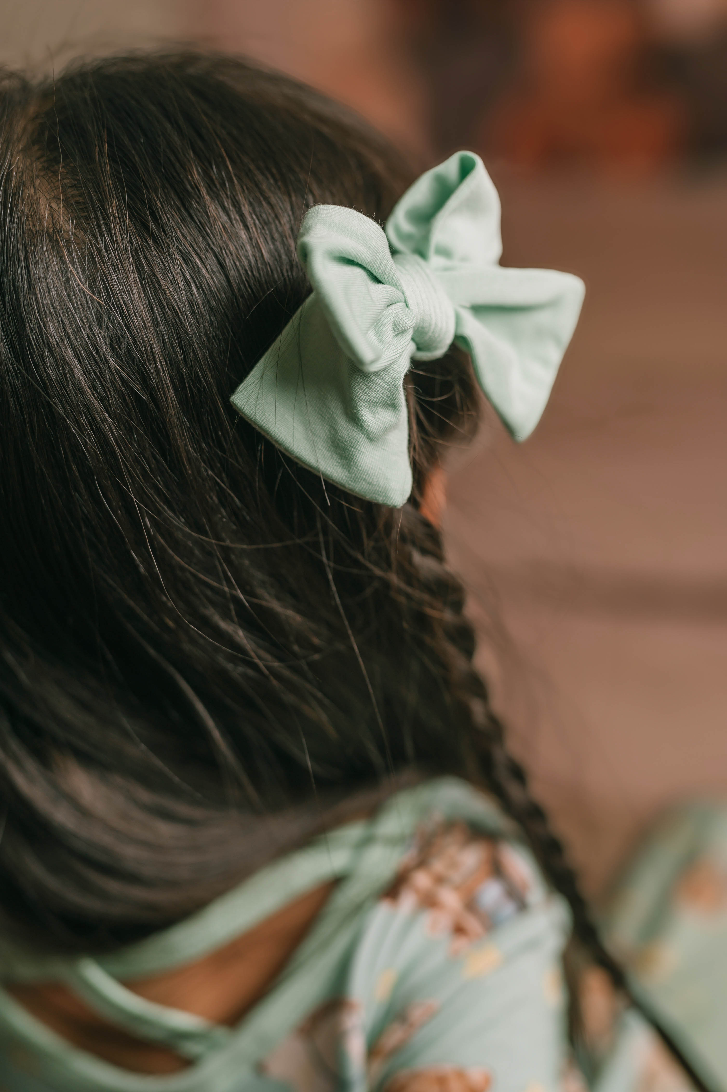 Jade | Toddler Bamboo Clip On Bow *new Style*