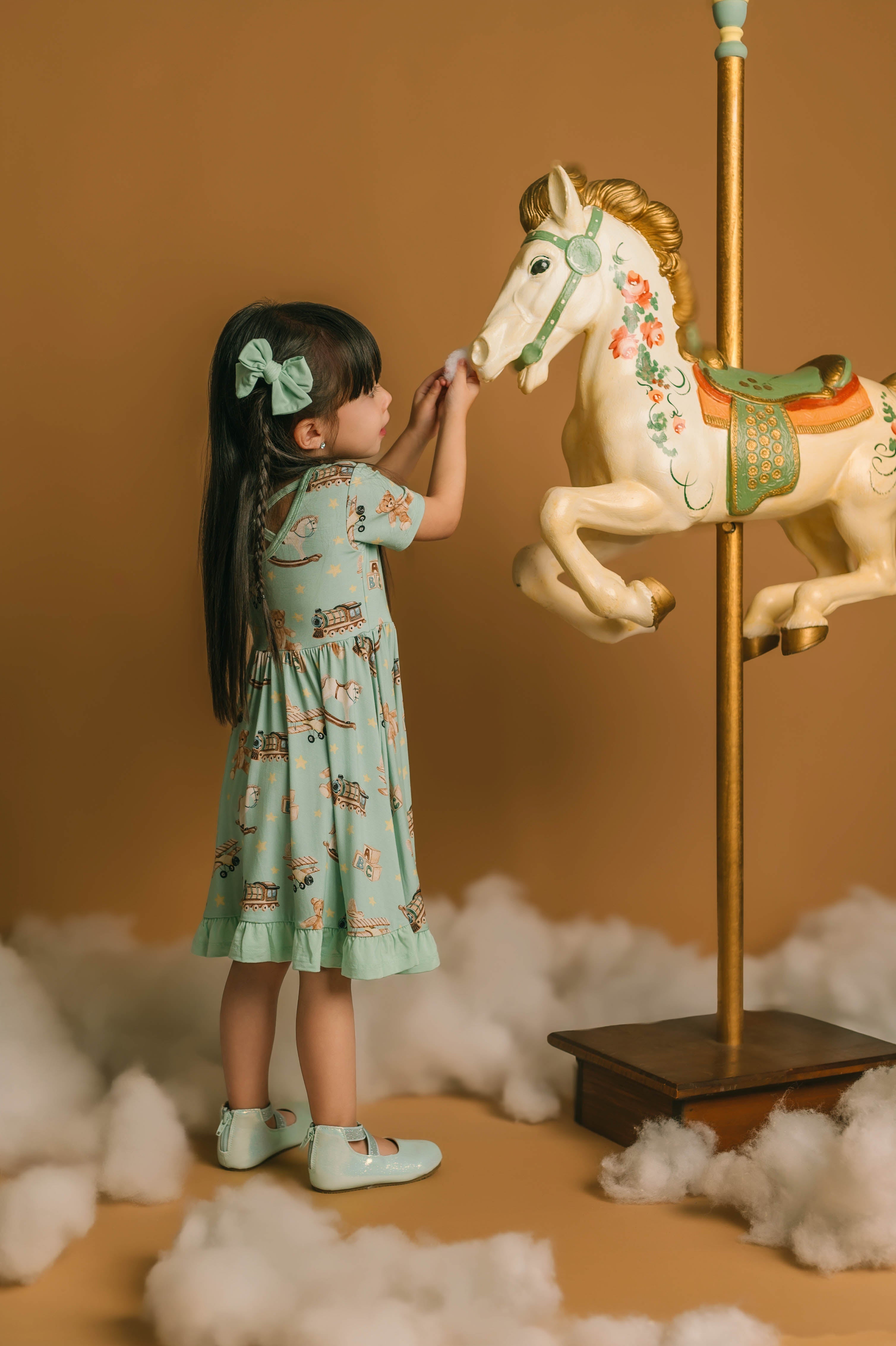 Vintage Toys | Toddler & Girls Bamboo Ruffle Twirl Dress