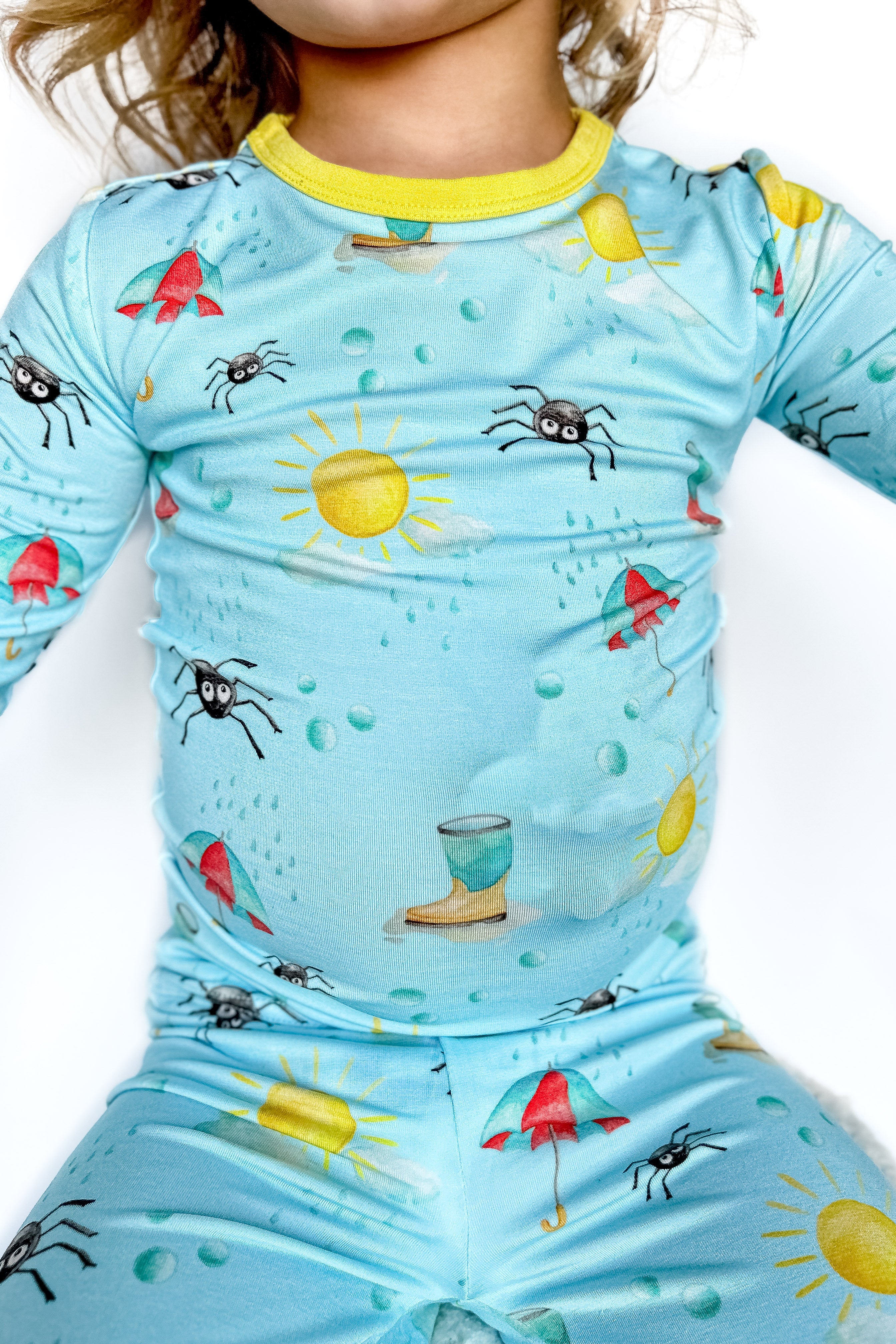 Spring Showers | Two-piece Bamboo Long Sleeve Toddler & Kids Pajamas