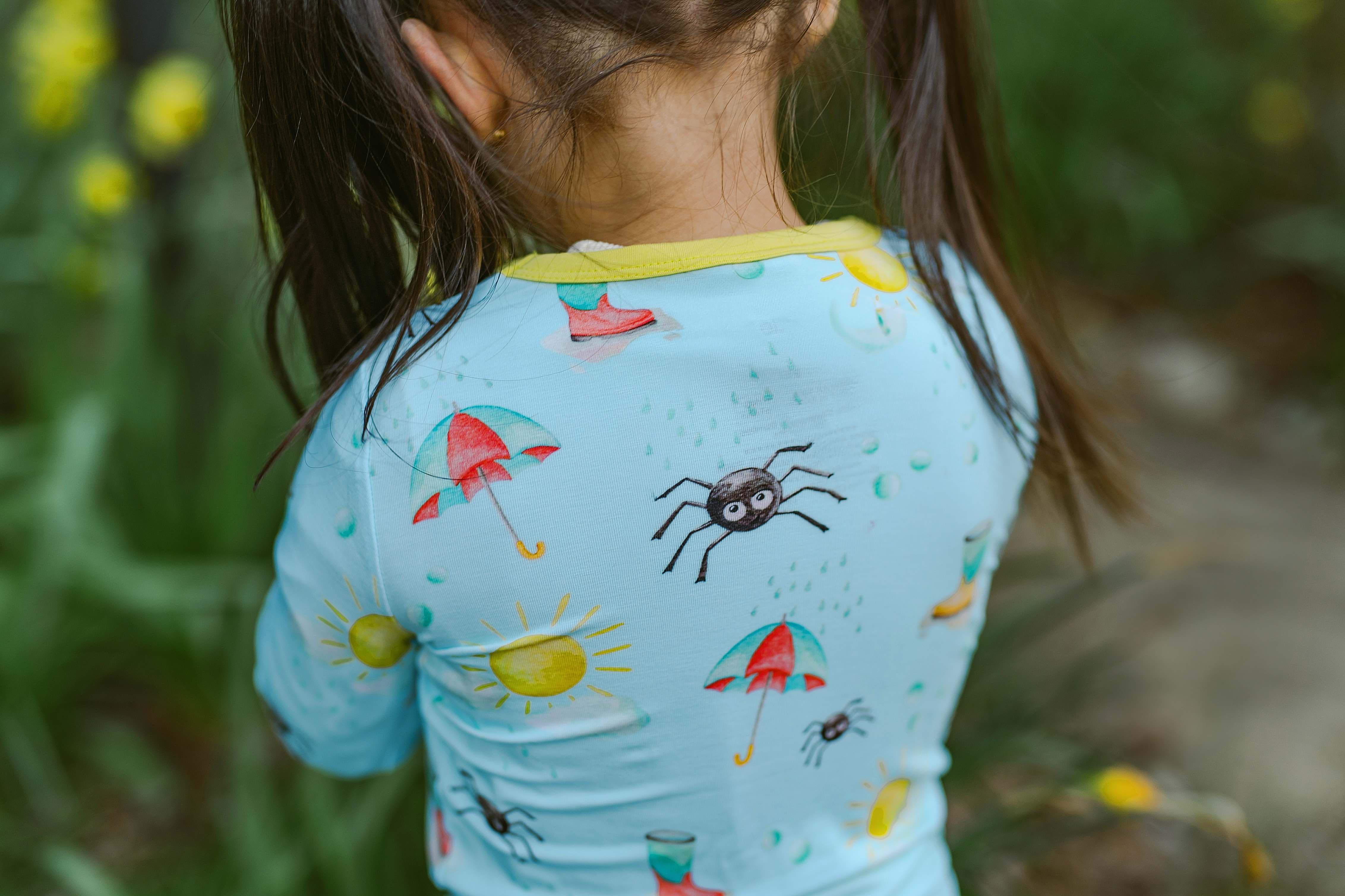 Spring Showers | Two-piece Bamboo Long Sleeve Toddler & Kids Pajamas