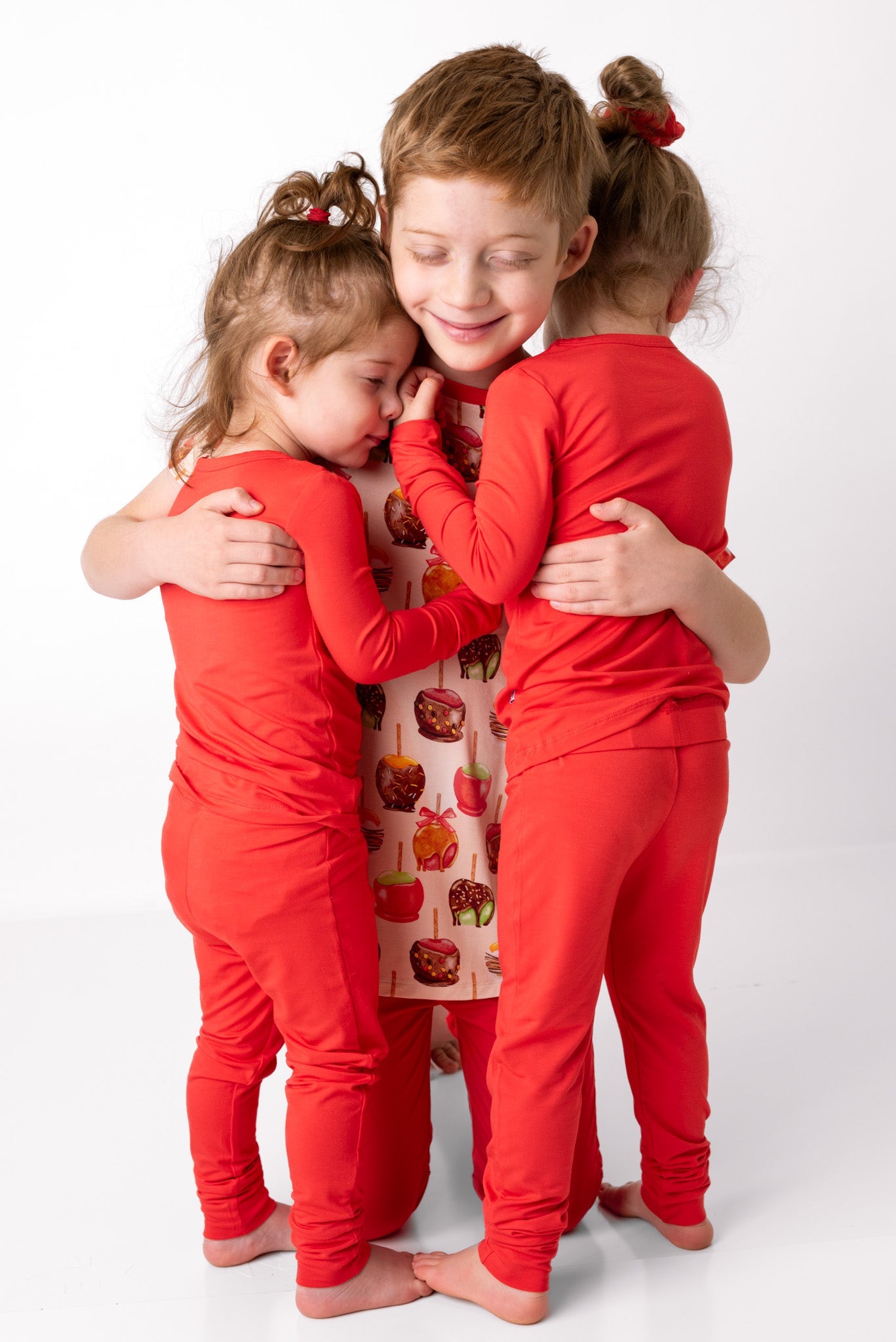 Apple Red | Two-piece Bamboo Long Sleeve Toddler & Kids Pajamas