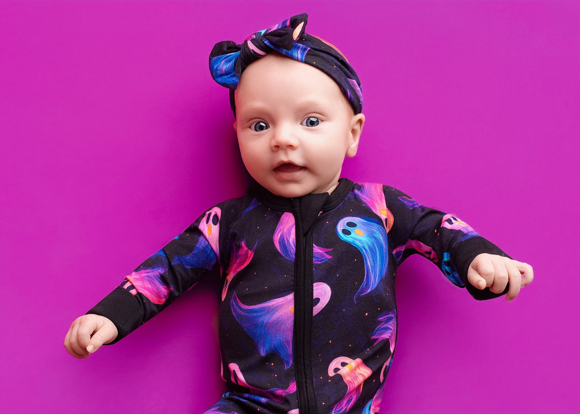 Halloween | Whirling Ghosts | Bamboo Headband Bow