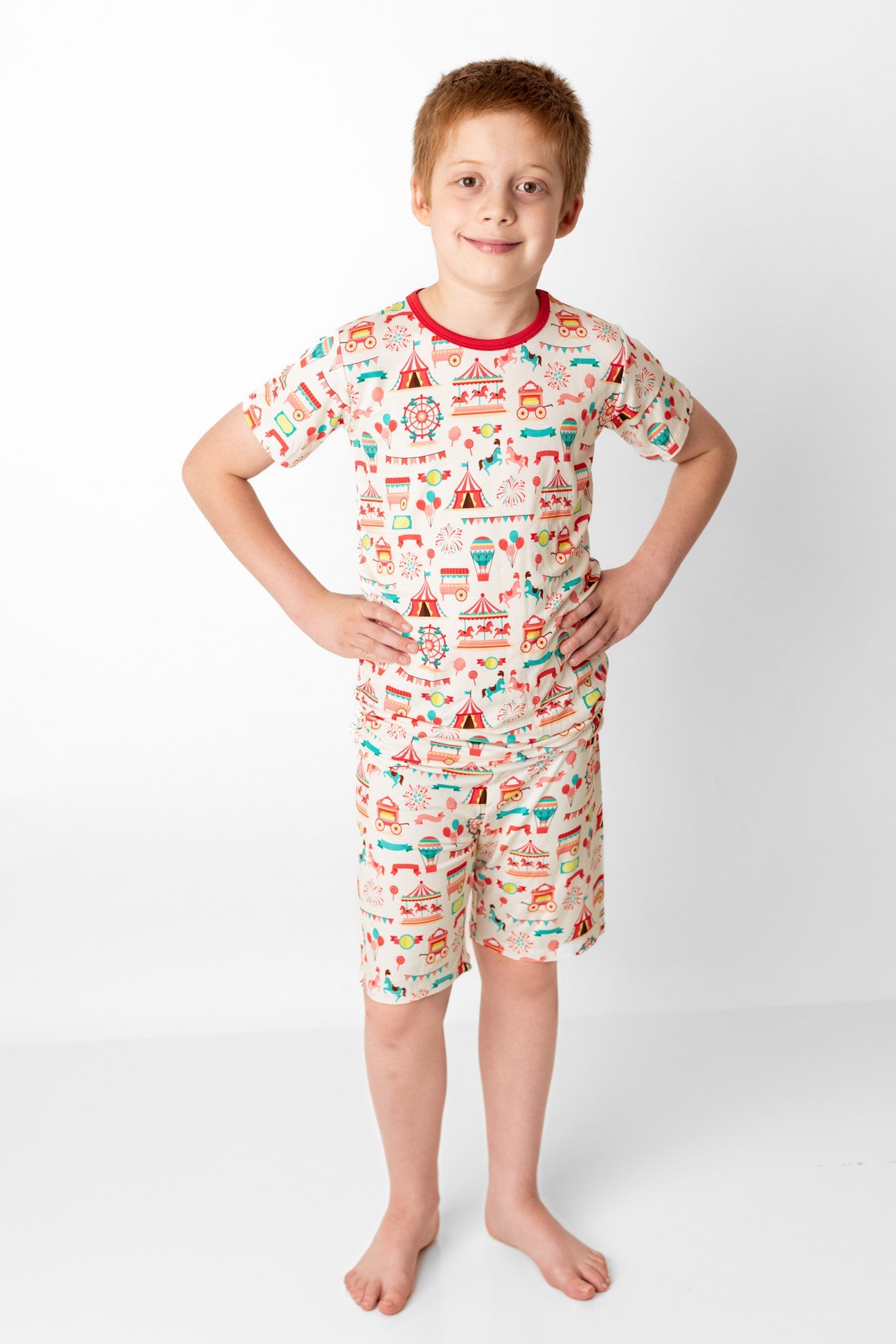 Classic Carnival | Two-piece Bamboo Short Sleeve Toddler & Kids Apparel Set