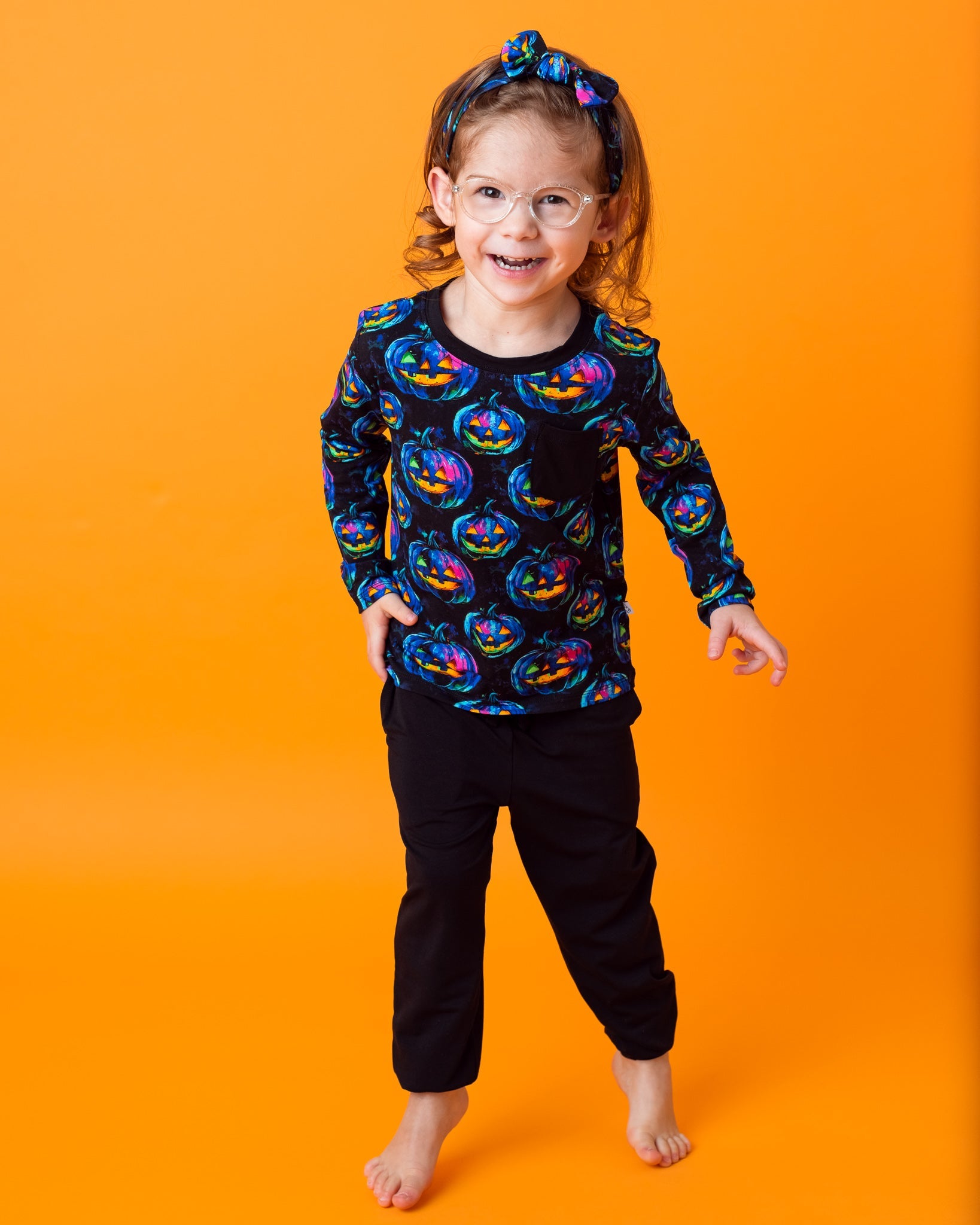 Halloween | Jack-o’-lanterns | Bamboo Toddler & Kids Pocket T-shirt