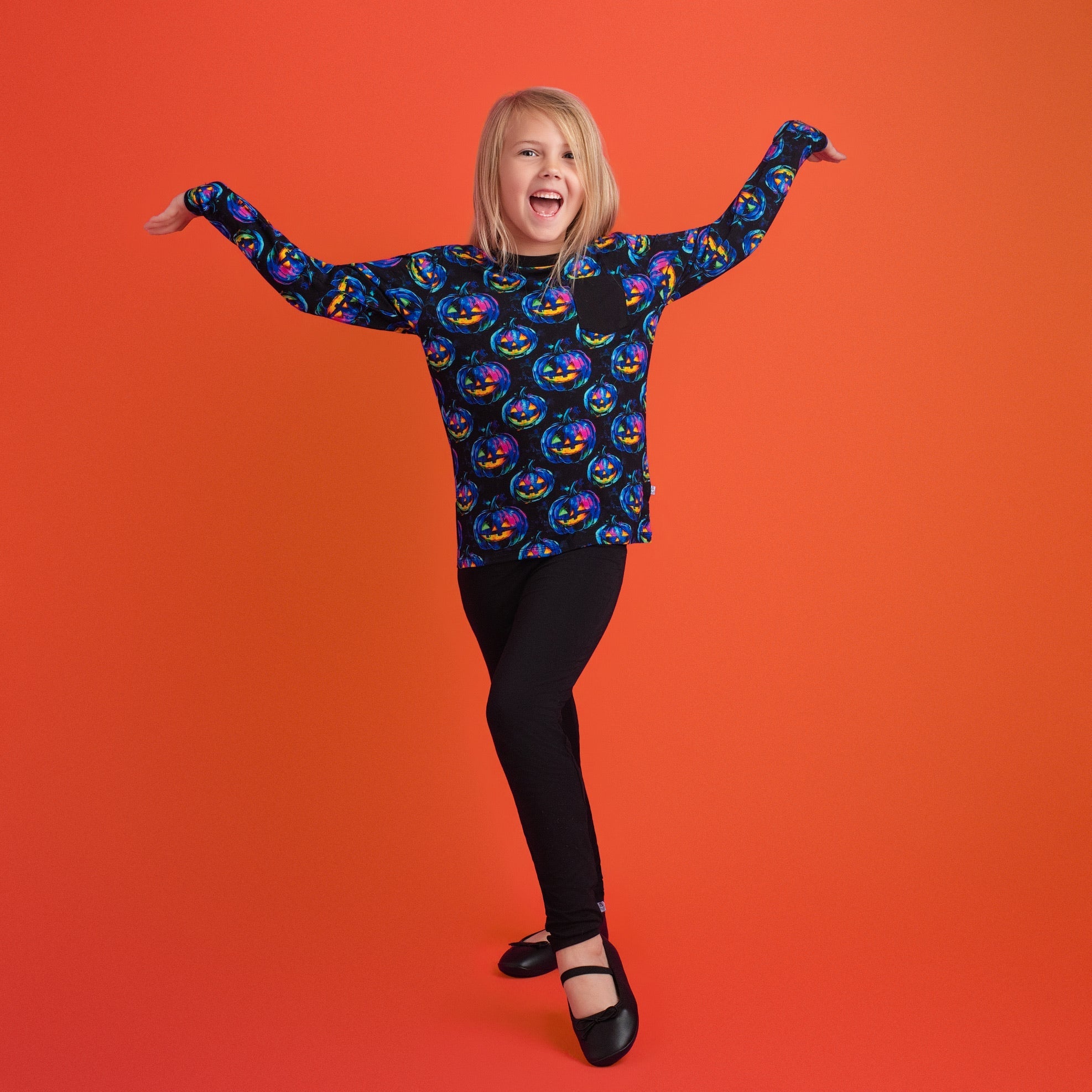 Halloween | Jack-o’-lanterns | Bamboo Toddler & Kids Pocket T-shirt