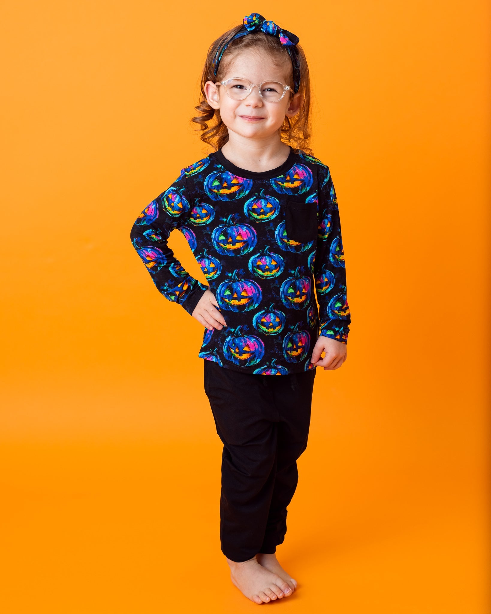 Halloween | Jack-o’-lanterns | Bamboo Toddler & Kids Pocket T-shirt