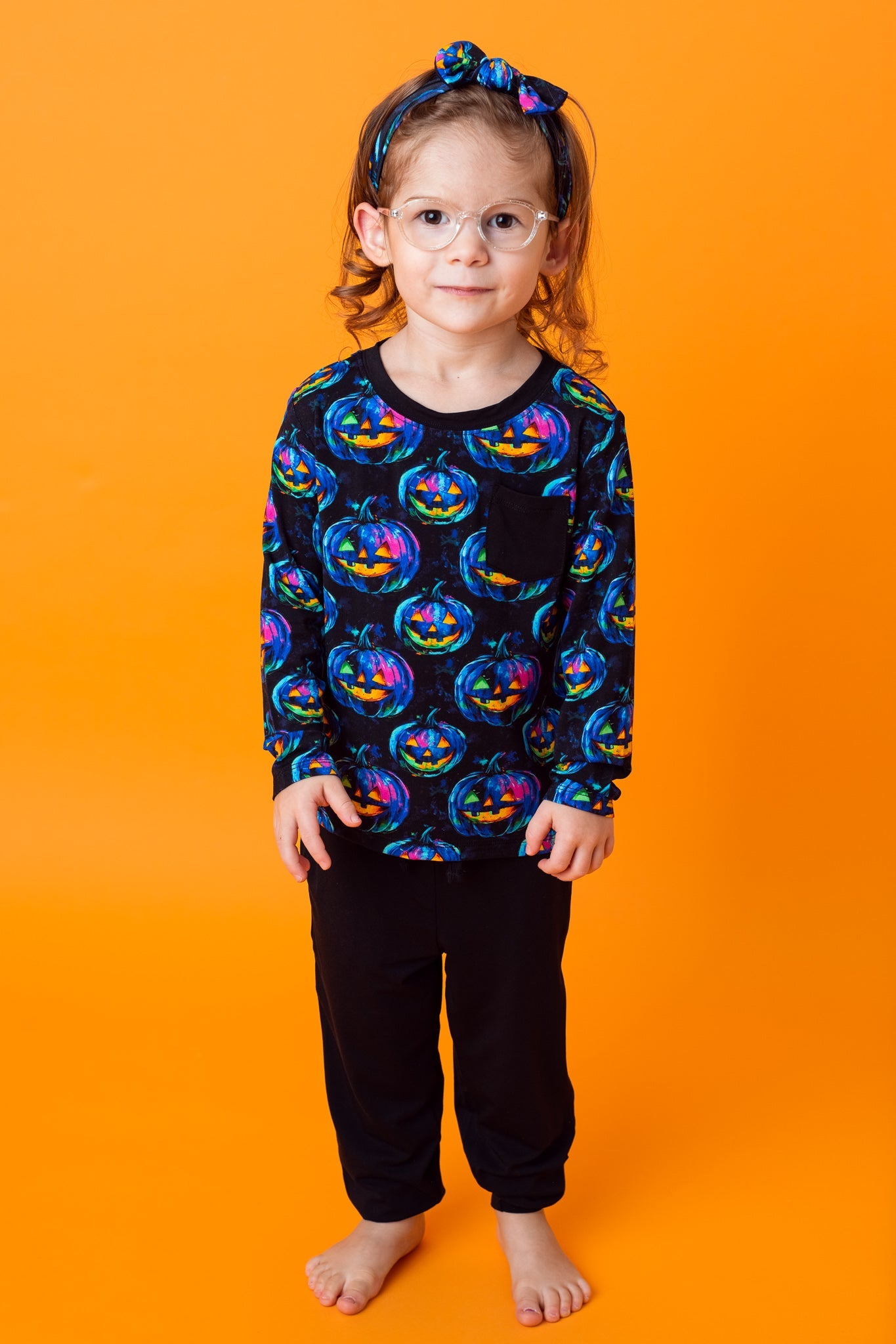 Halloween | Jack-o’-lanterns | Bamboo Toddler & Kids Pocket T-shirt