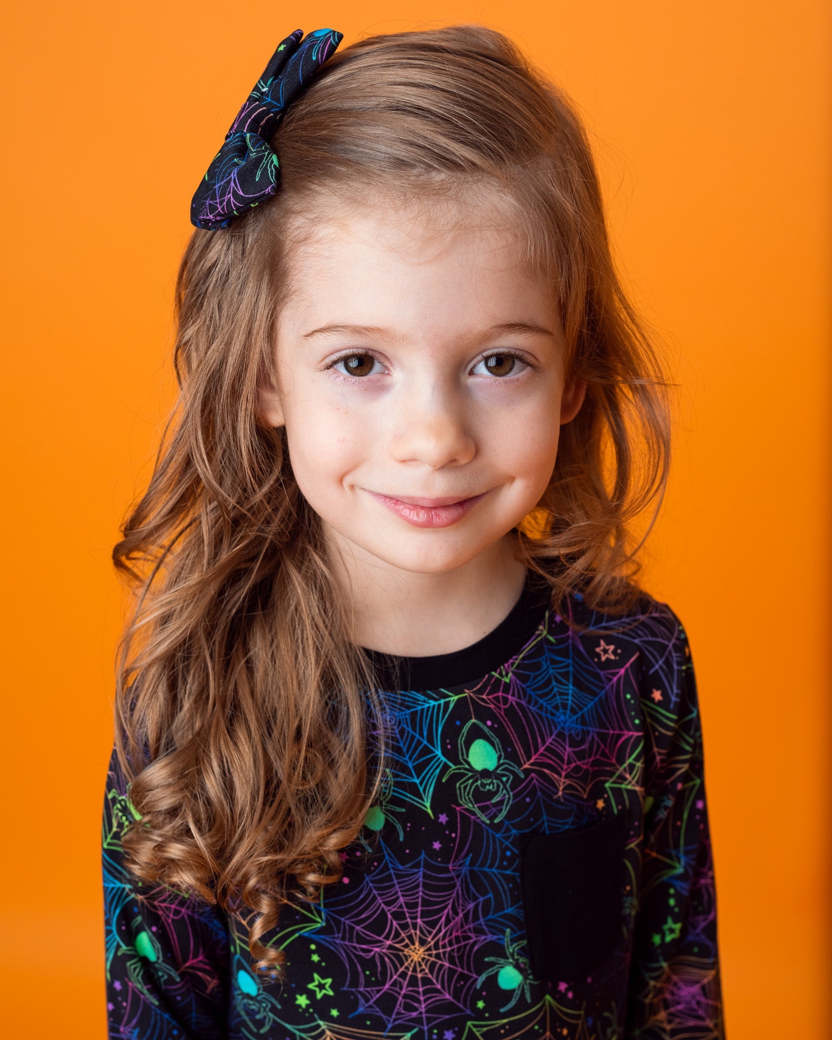 Halloween | Spooky Webs | Bamboo Small Clip On Bow