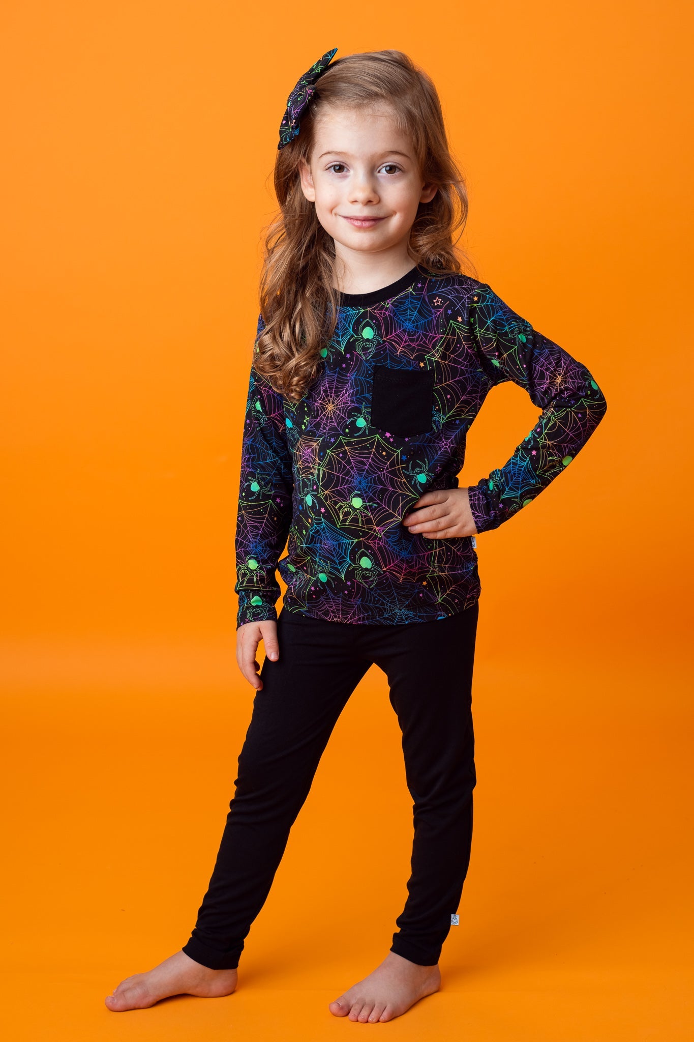 Halloween | Spooky Webs | Bamboo Toddler & Kids Pocket T-shirt