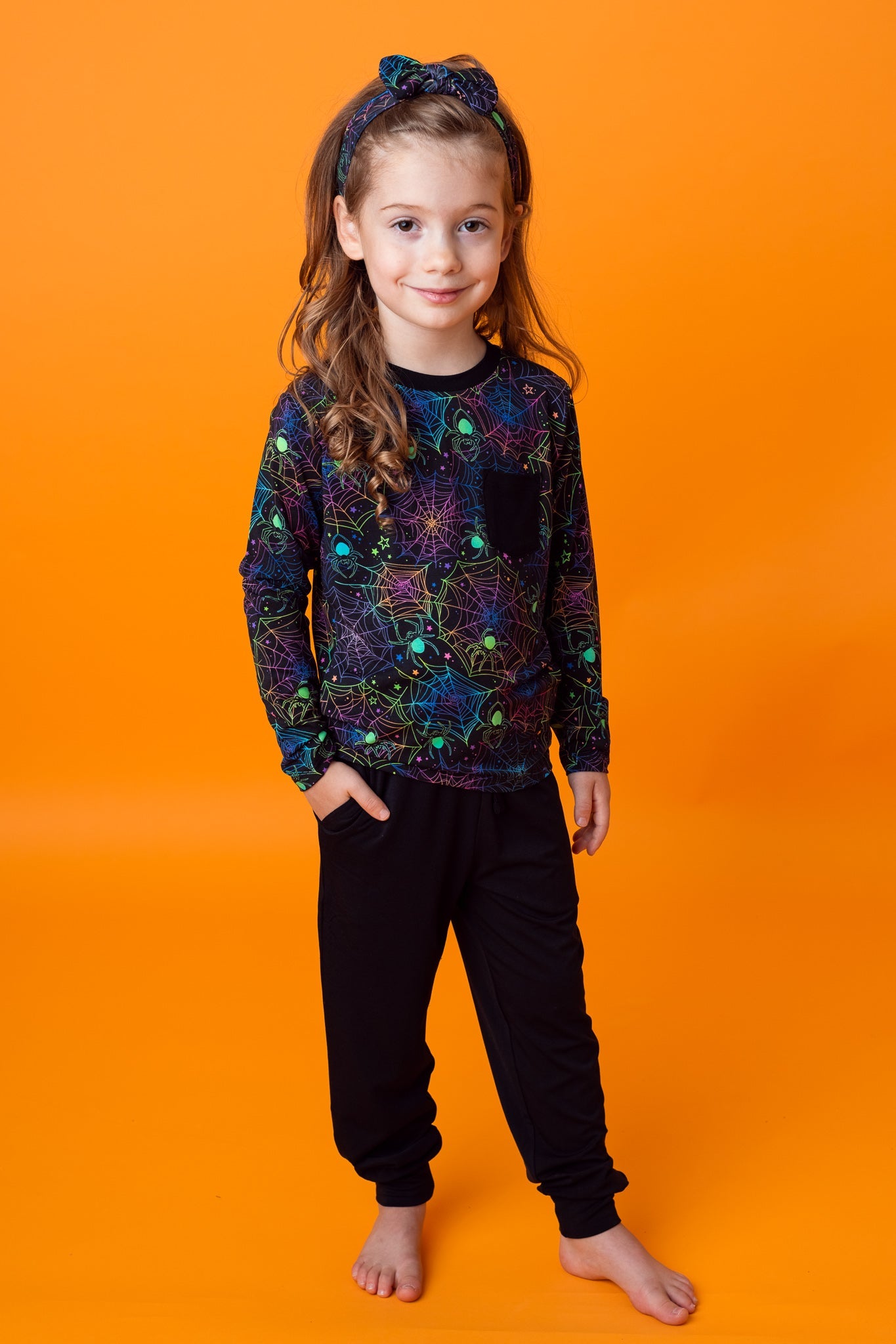 Halloween | Spooky Webs | Bamboo Toddler & Kids Pocket T-shirt