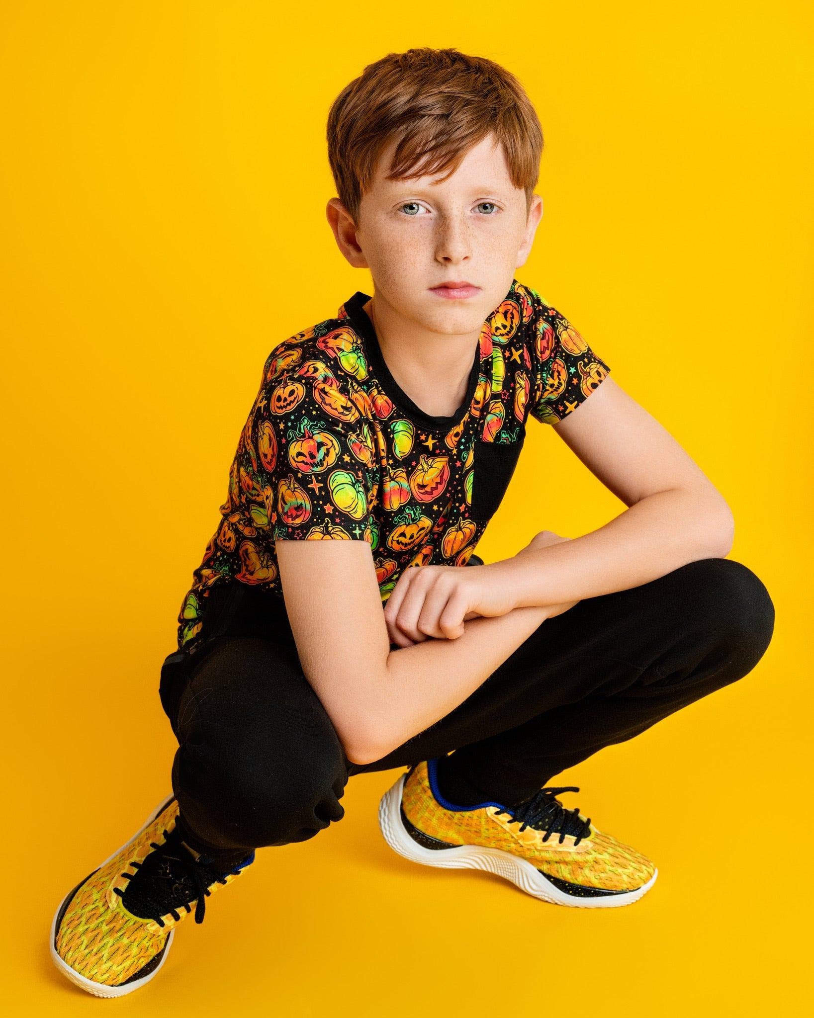 Halloween | Spooky Pumpkins | Bamboo Toddler & Kids Pocket T-shirt