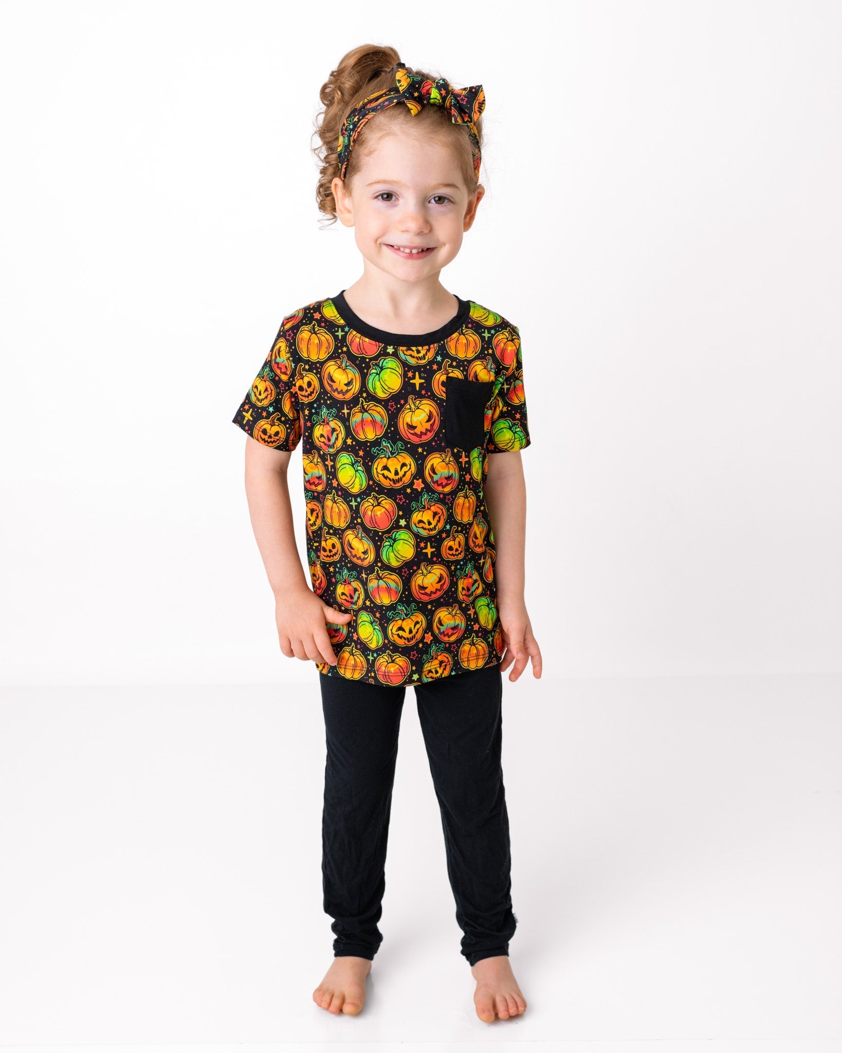 Halloween | Spooky Pumpkins | Bamboo Toddler & Kids Pocket T-shirt