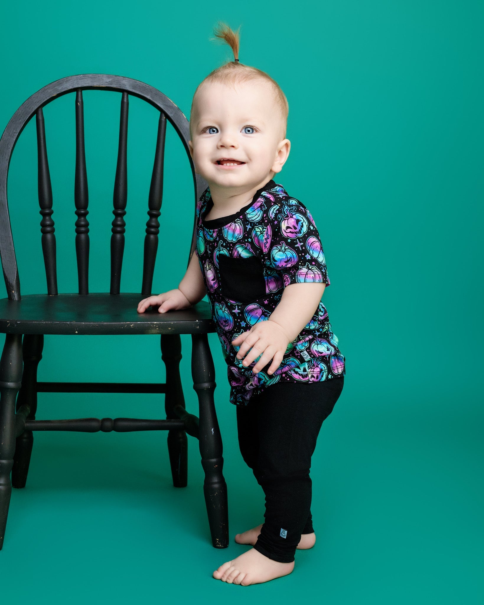 Halloween | Starlight Pumpkins | Bamboo Toddler & Kids Pocket T-shirt