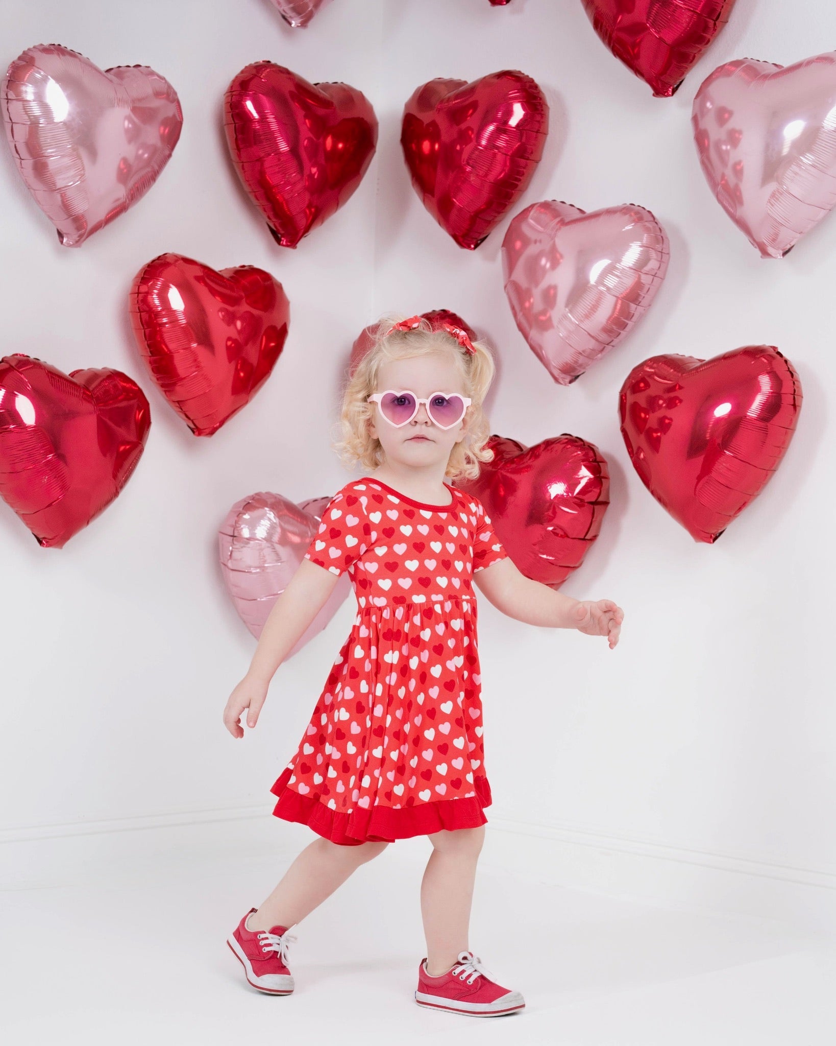 Bamboo Toddler Dress for Girls, Children & Kids | Sweet Little Hearts 2T