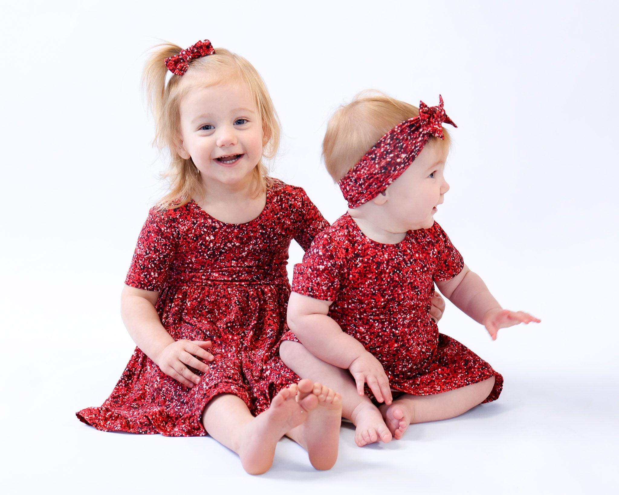 Ruby Shimmer | Baby & Toddler Bamboo Bodysuit Dress