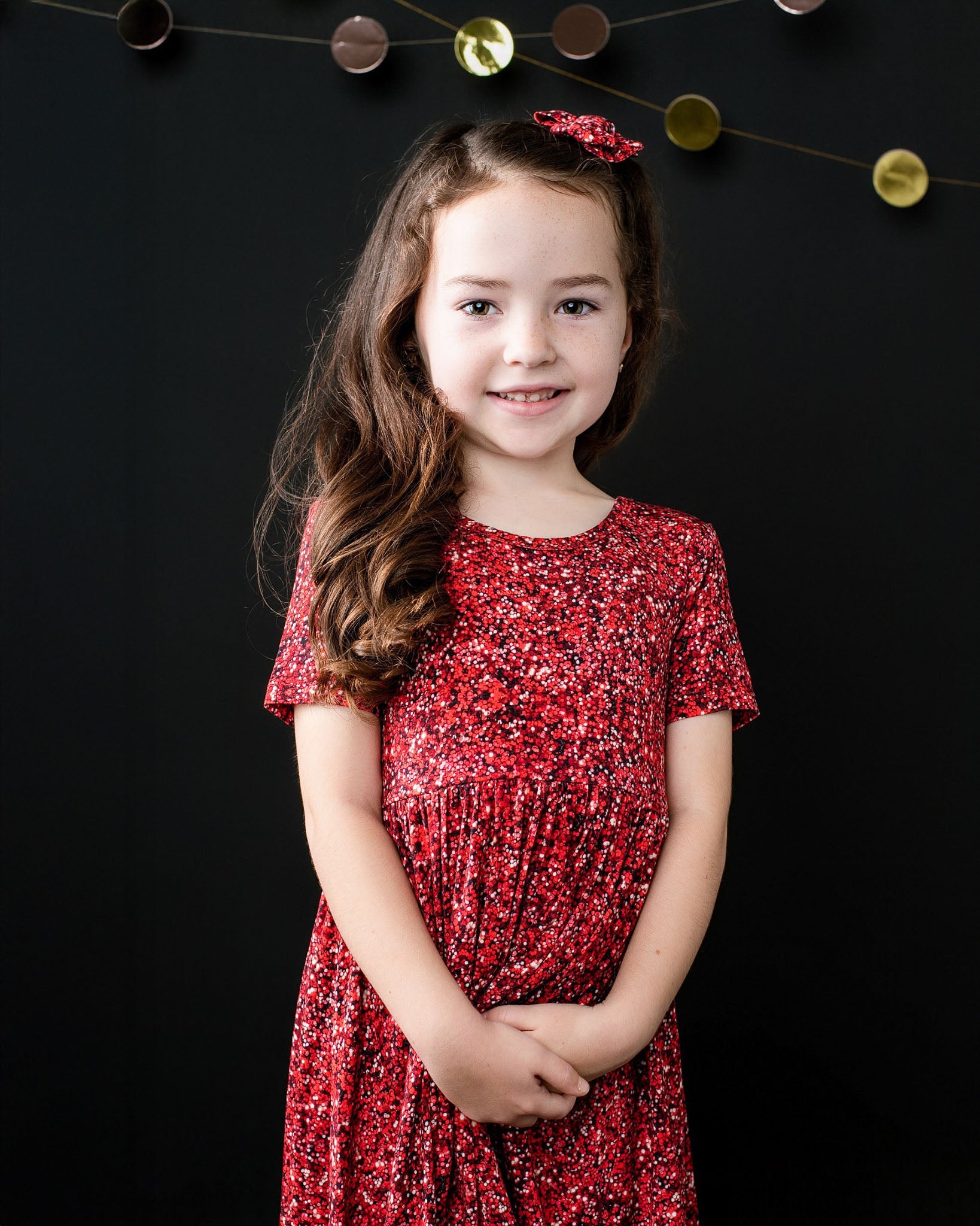 Ruby Shimmer | Toddler & Girls Bamboo Ruffle Twirl Dress & Shorts