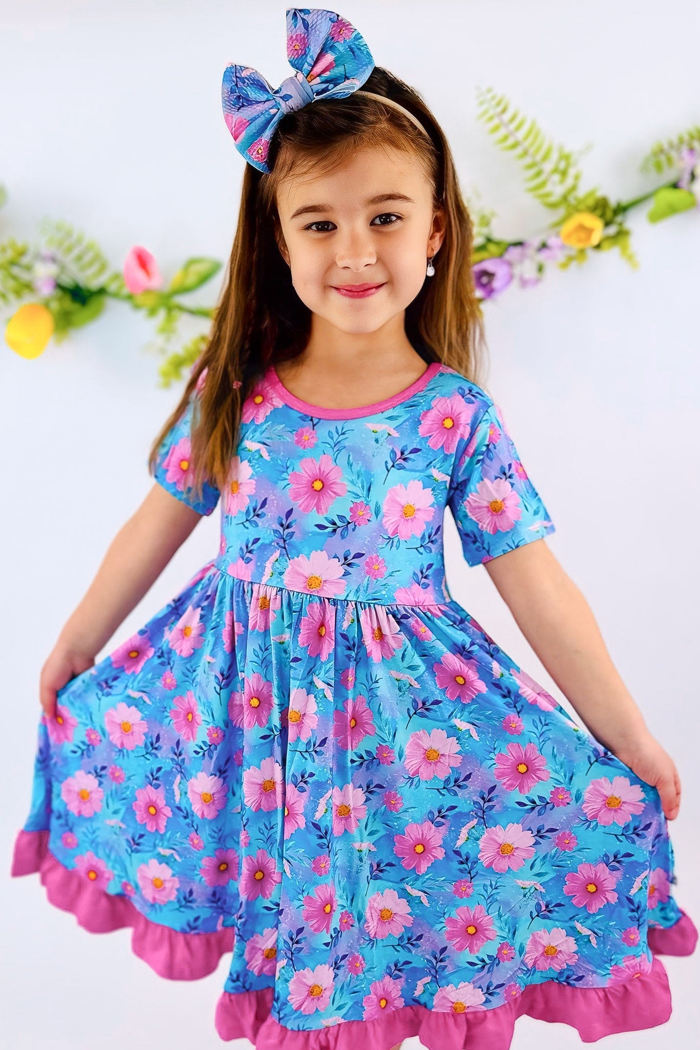 Dreamy Cosmos | Toddler Girl Nylon Bow