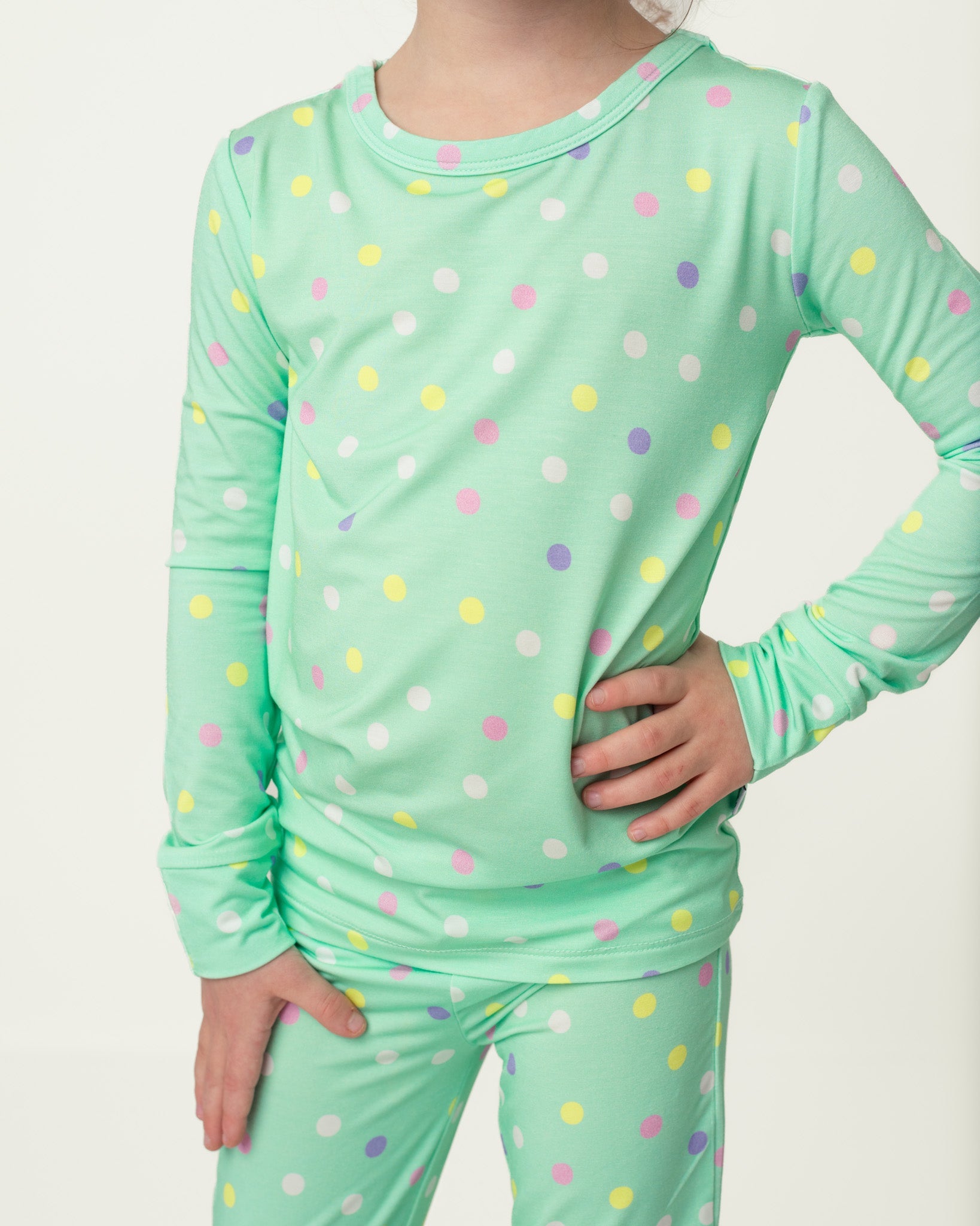 Pastel Dots | Two-piece Bamboo Long Sleeve Toddler & Kids Pajamas